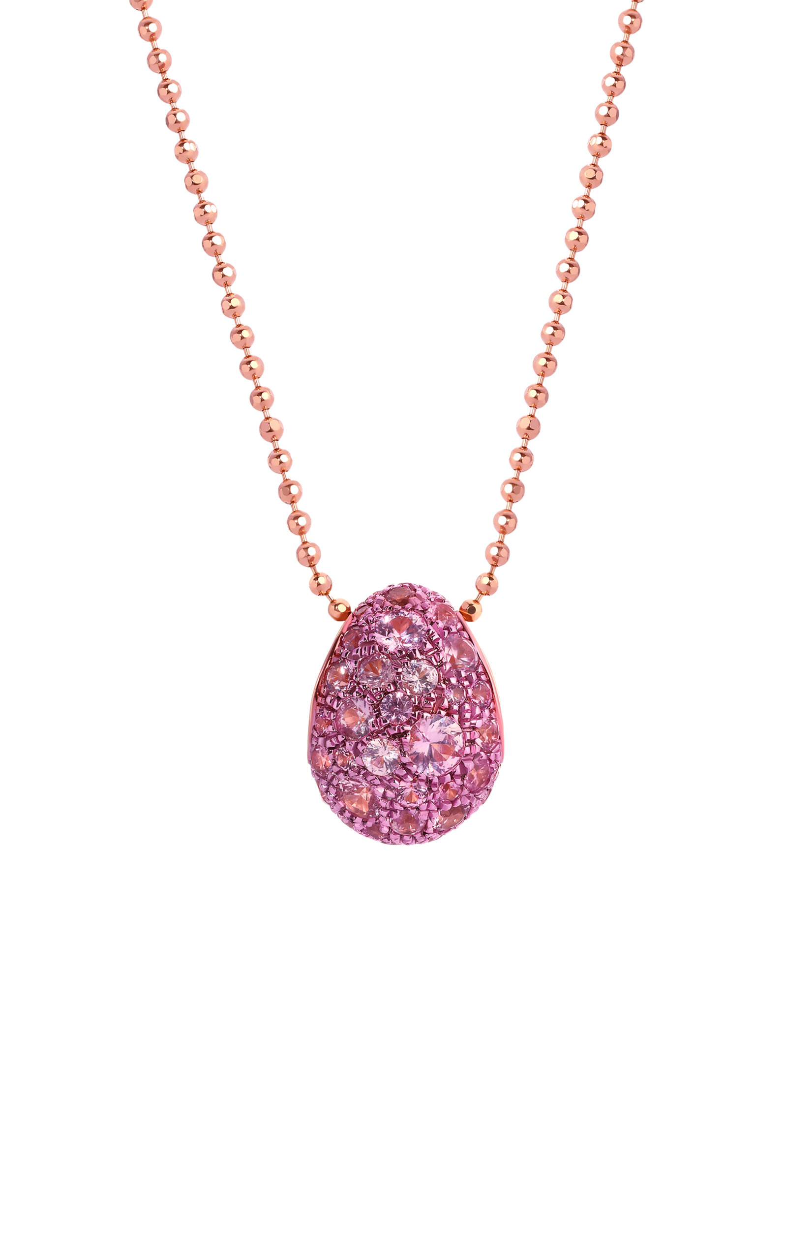 Shop Graziela 18k Rose Gold Sapphire Bahia Pendant Necklace