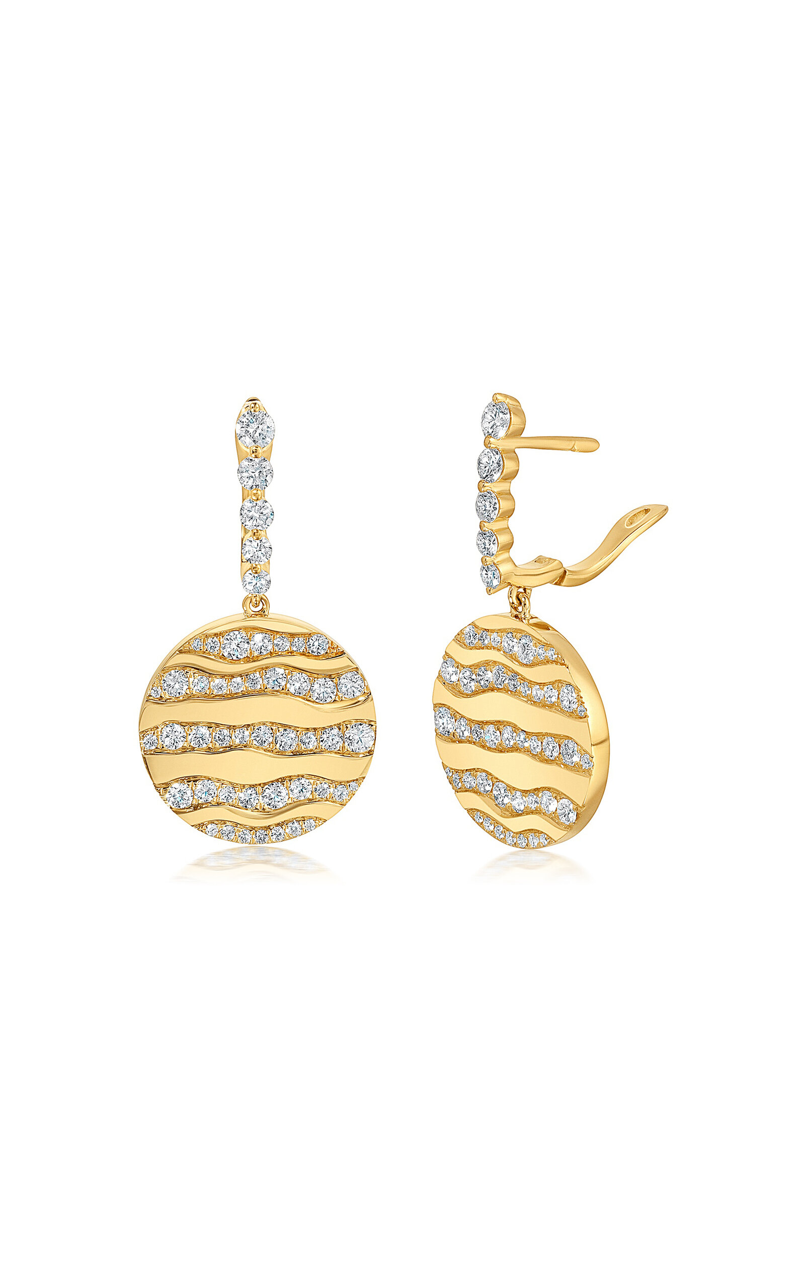 Alma Dos Rios 18K Yellow Gold Diamond Earrings