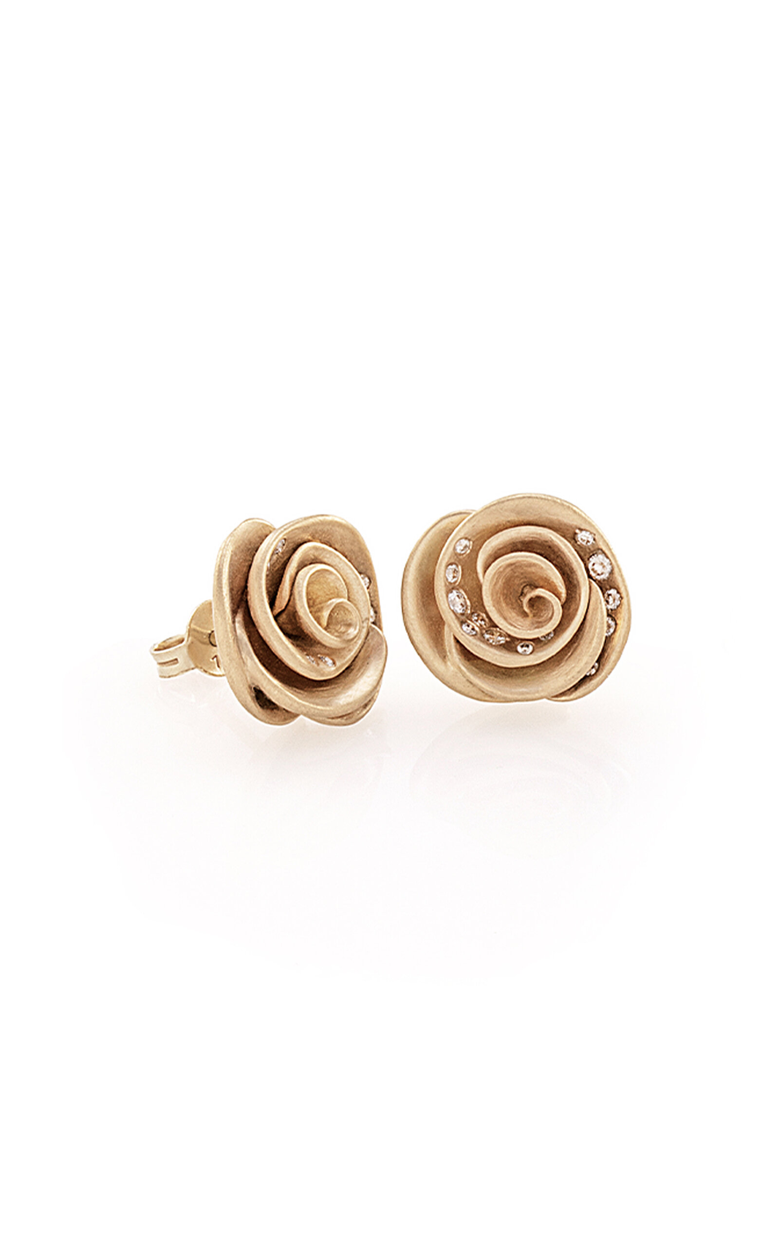 Rose Mini 18K Yellow Diamond  Earrings