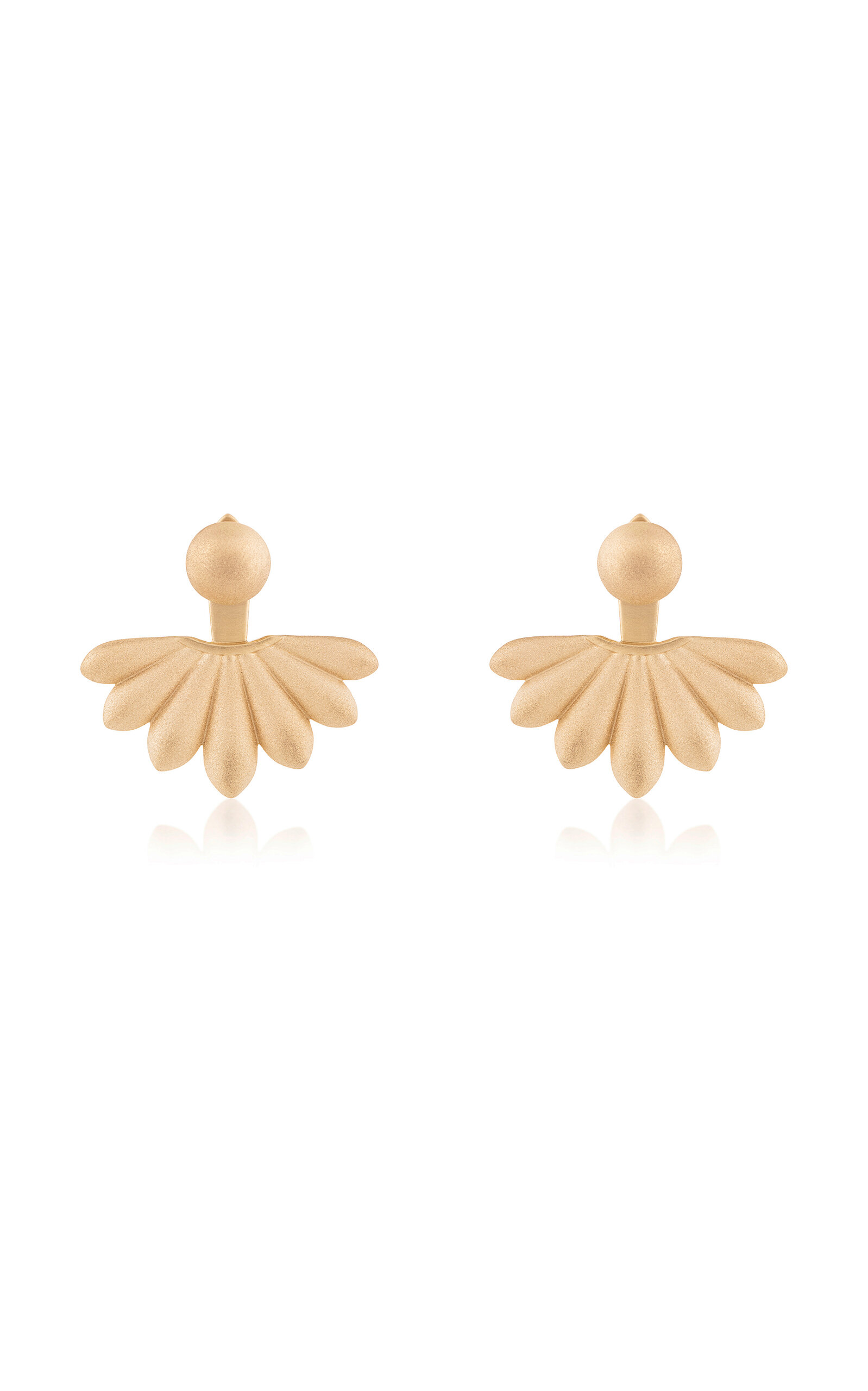 Lotus Courage 18K Yellow Earrings