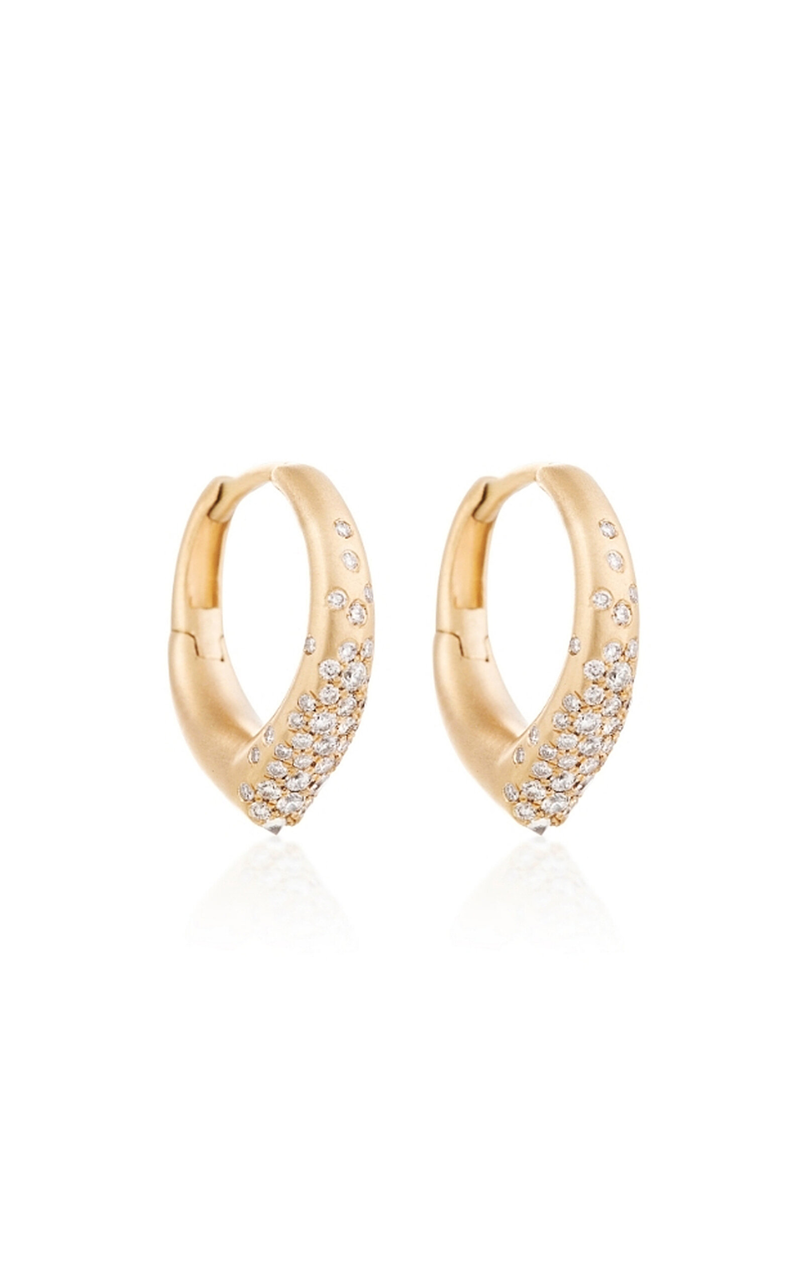 The Arch Power Hoop 18K Yellow Diamond Earrings