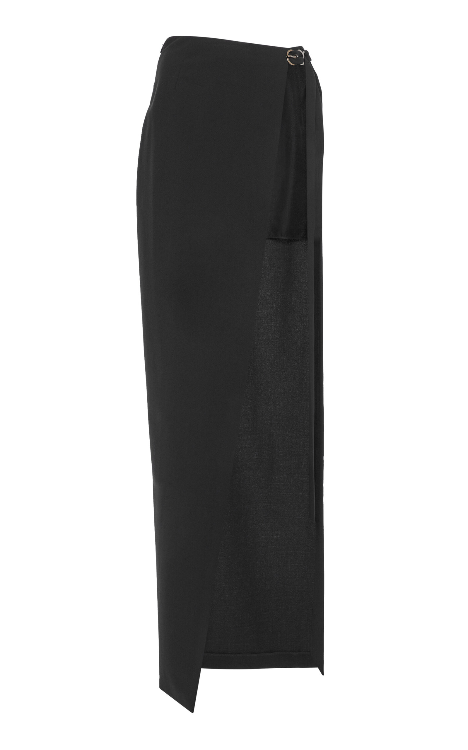 Shop Nensi Dojaka Uma Buckled Maxi Skirt In Black