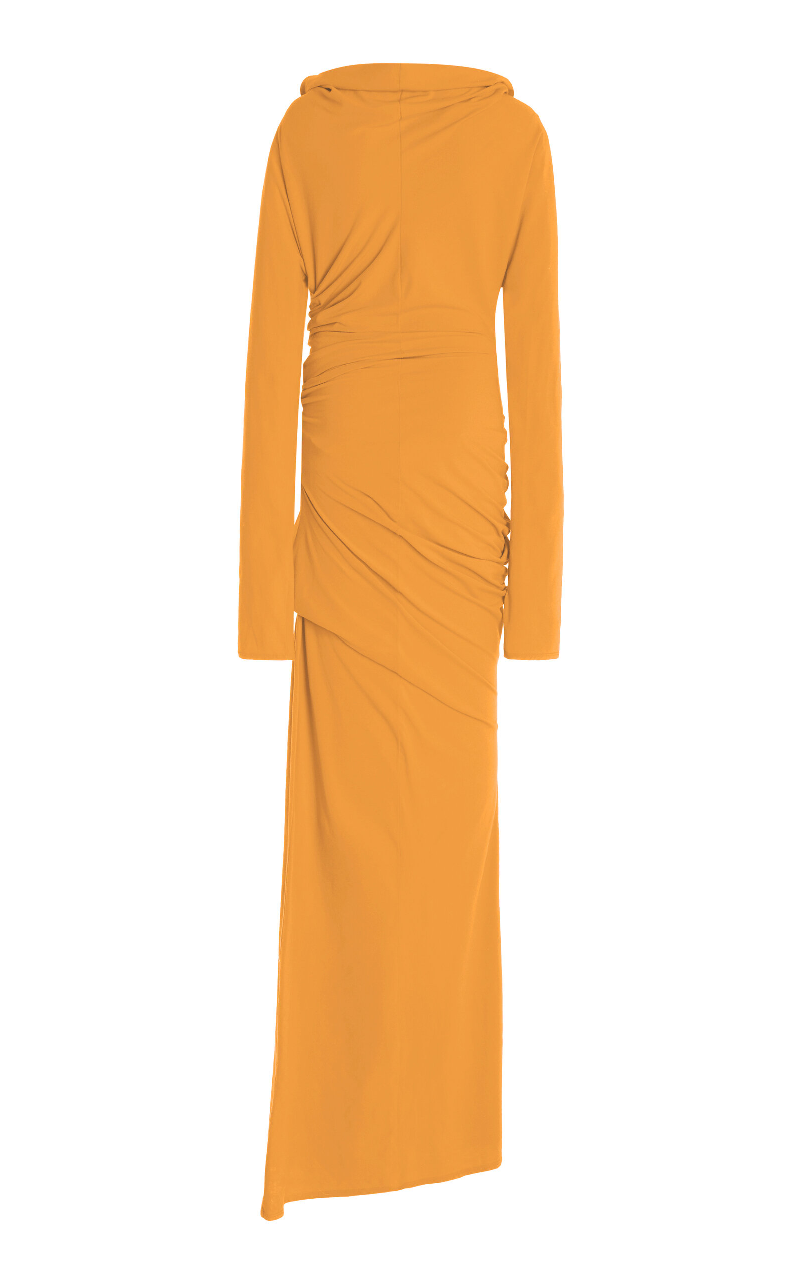 Ruched Waist Cotton-Blend Maxi Dress