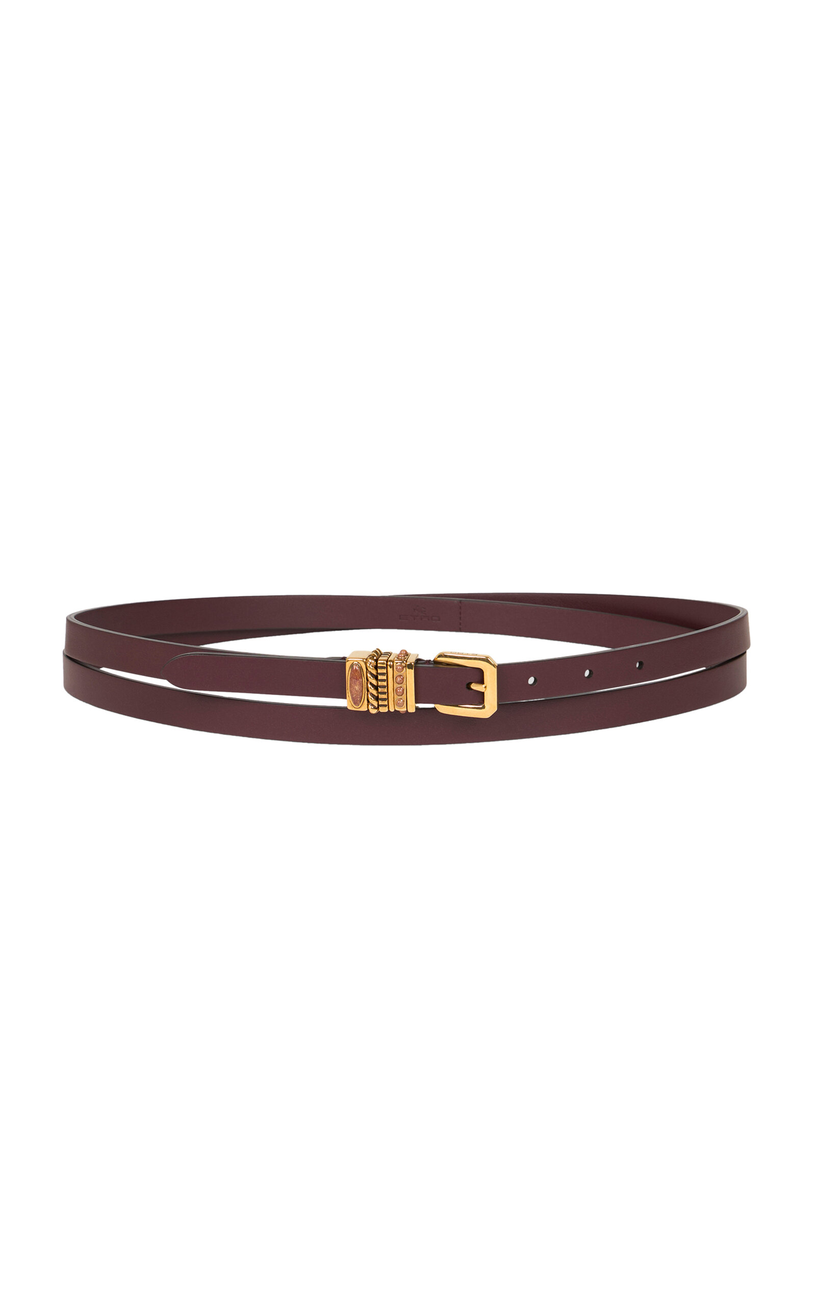 Etro Looped Leather Belt In Brown