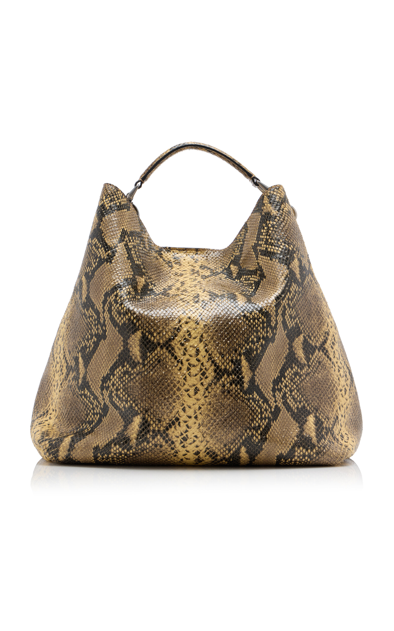 Python-Effect Leather Tote Bag