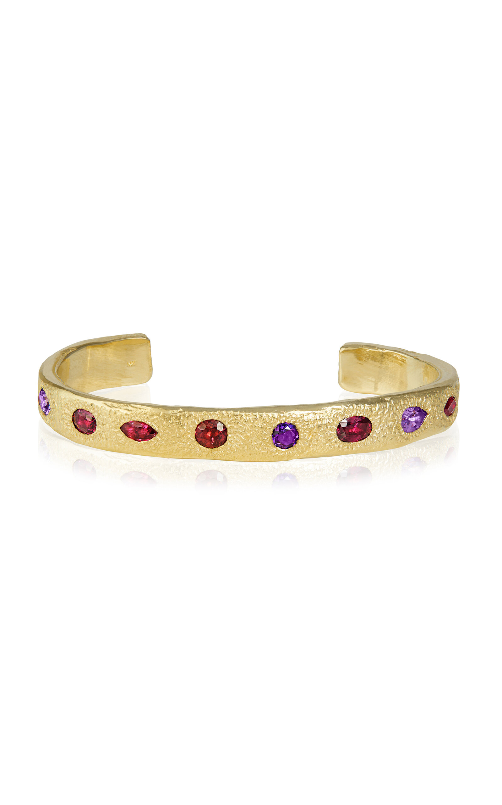 Queenie I 14K Yellow Gold Multi-Stone Cuff