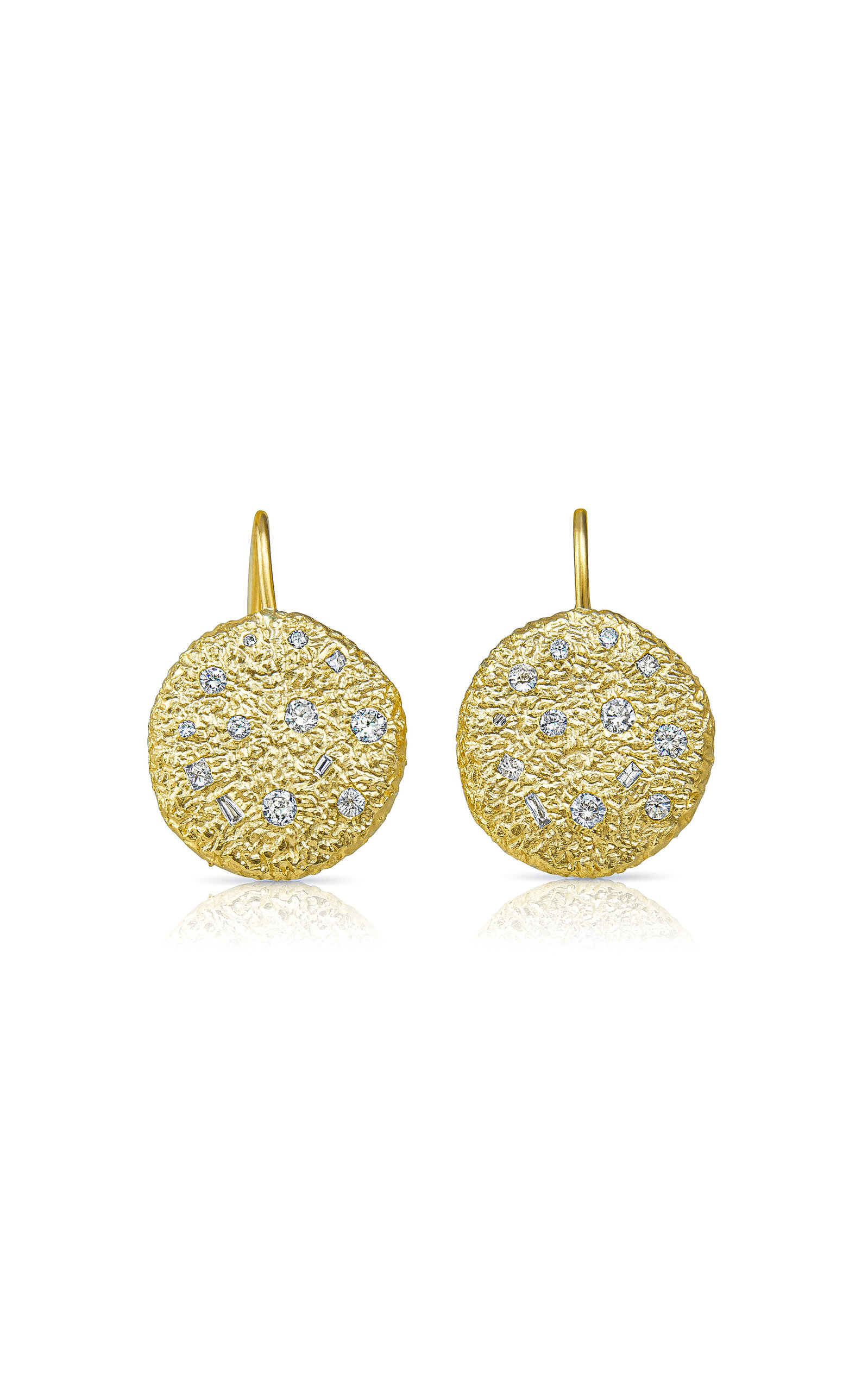 Hollywood 14K Yellow Gold Diamond Earrings