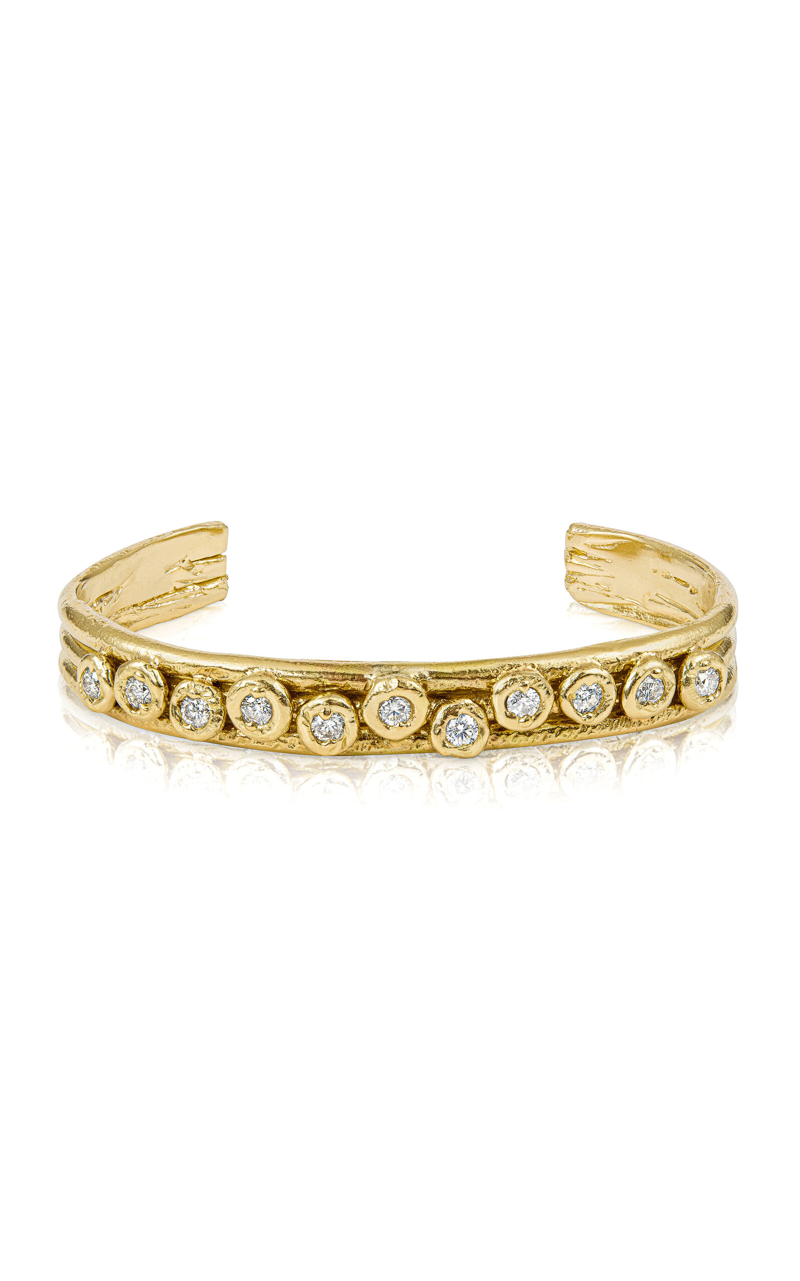 The Crown 14K Yellow Gold Diamond Cuff