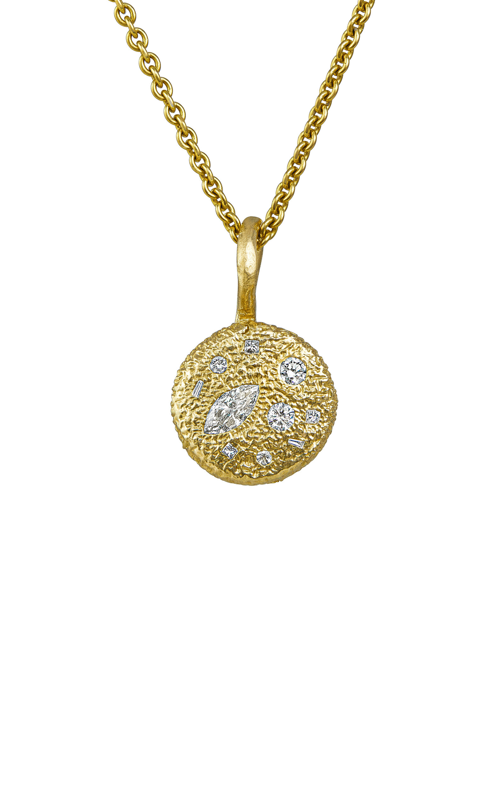 Hollywood 14K Yellow Gold Diamond Necklace