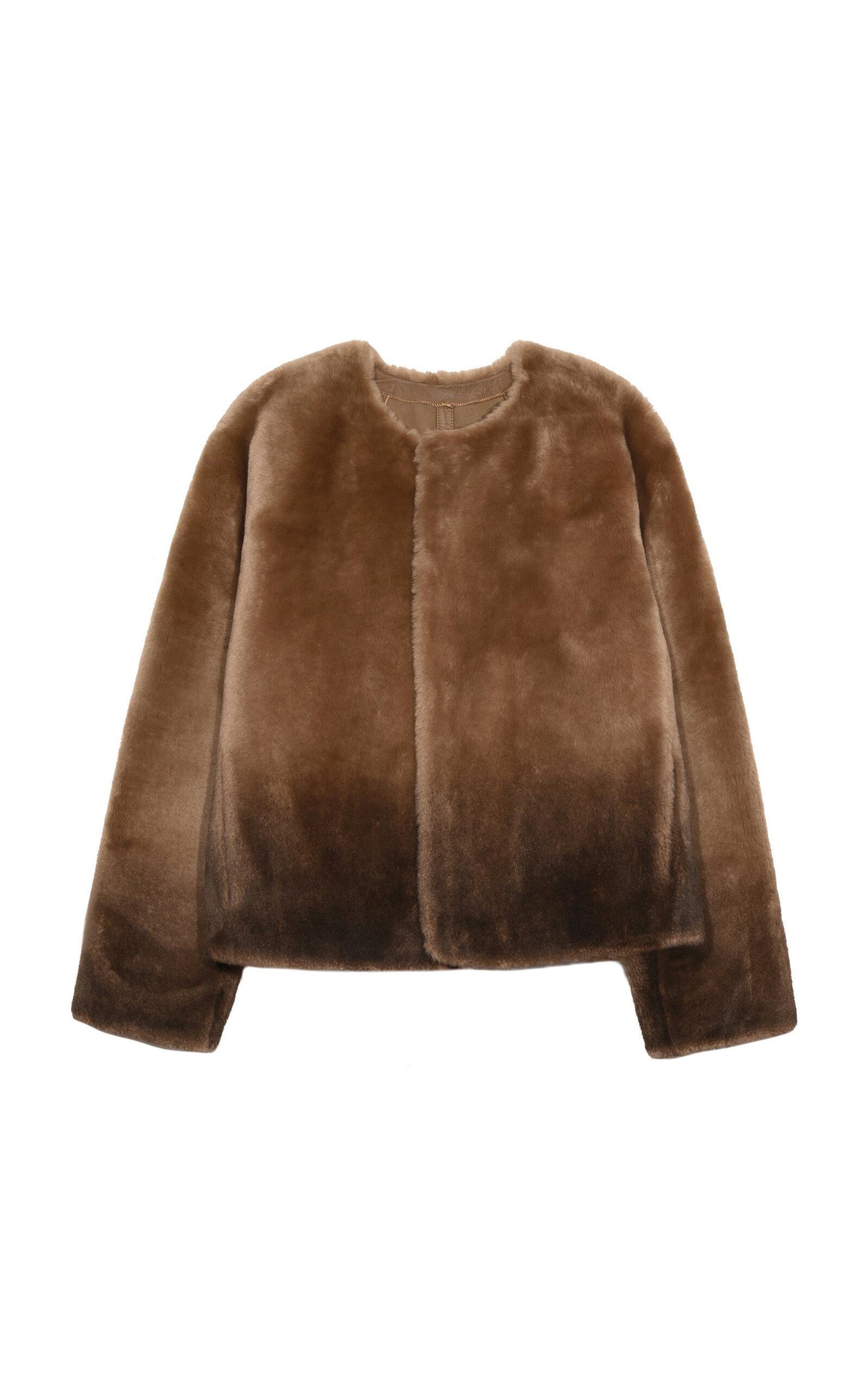 Shoreditch Ski Club Iris Brae Shearling Jacket In Brown