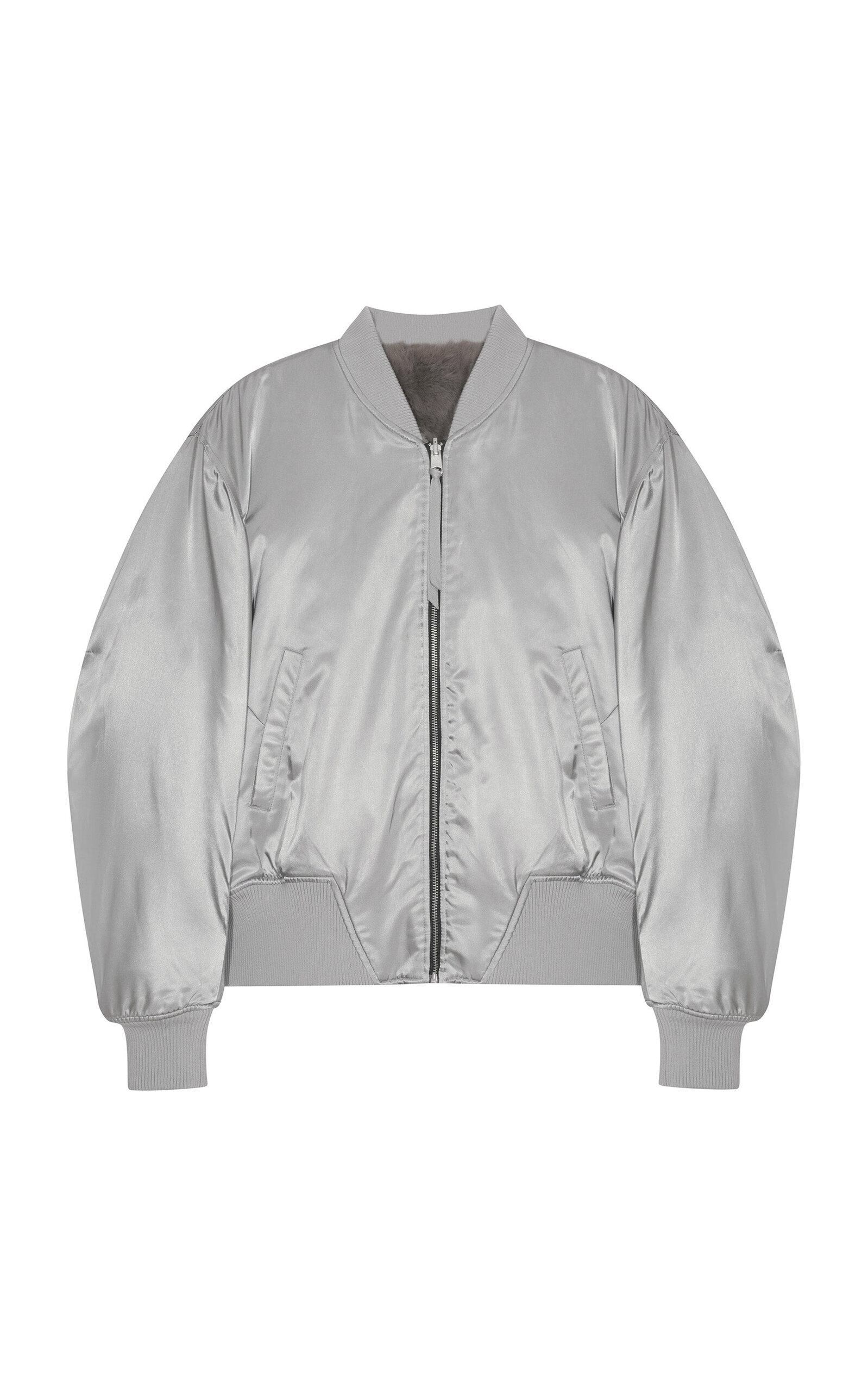 Shoreditch Ski Club Amity Reversible Bomber Jacket In Silver