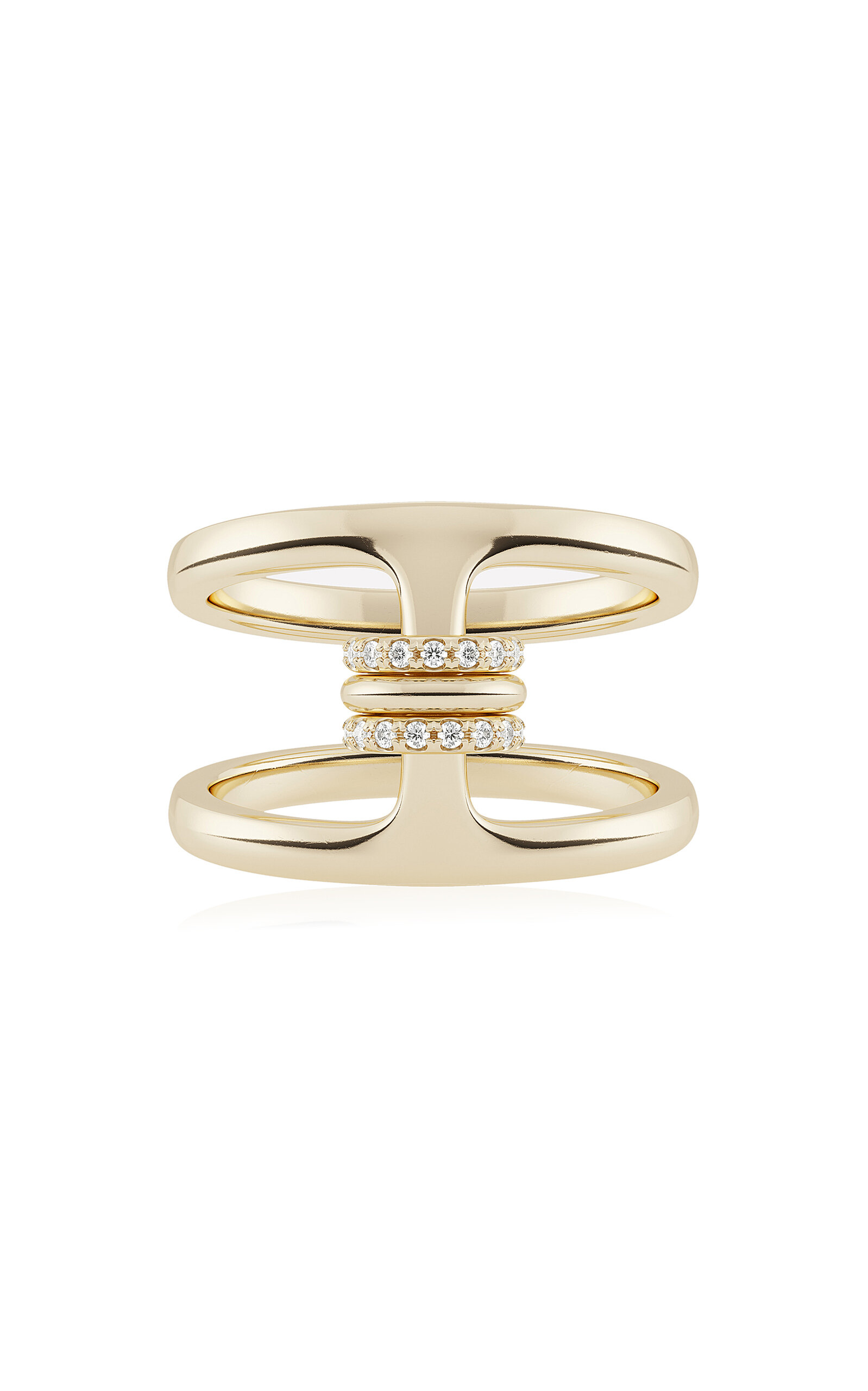 Shop Spinelli Kilcollin Hoorsenbuhs Collab 18k Yellow Gold And Diamond Ring