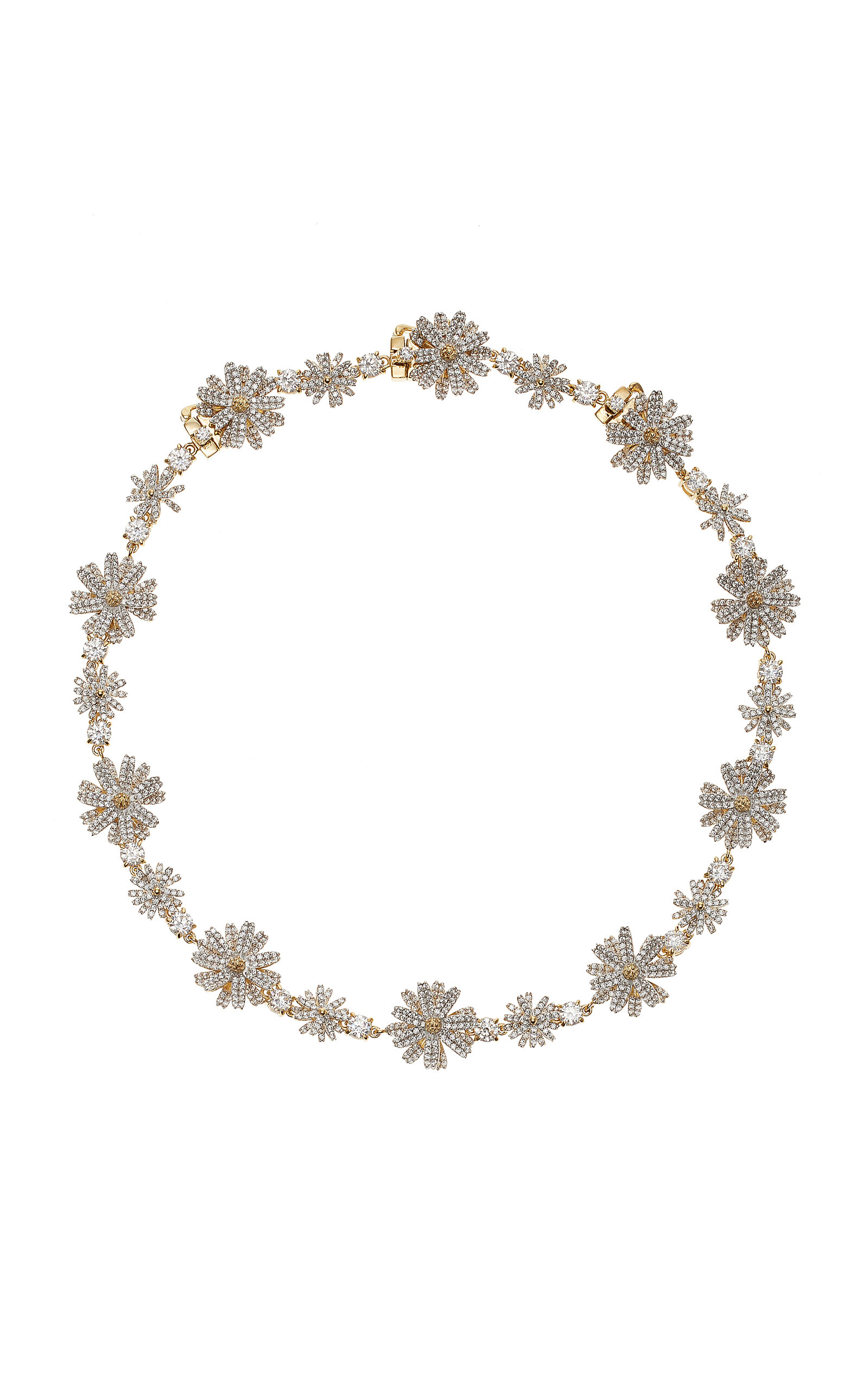 Daisy 18K Yellow Gold Diamond; Pearl Choker Necklace