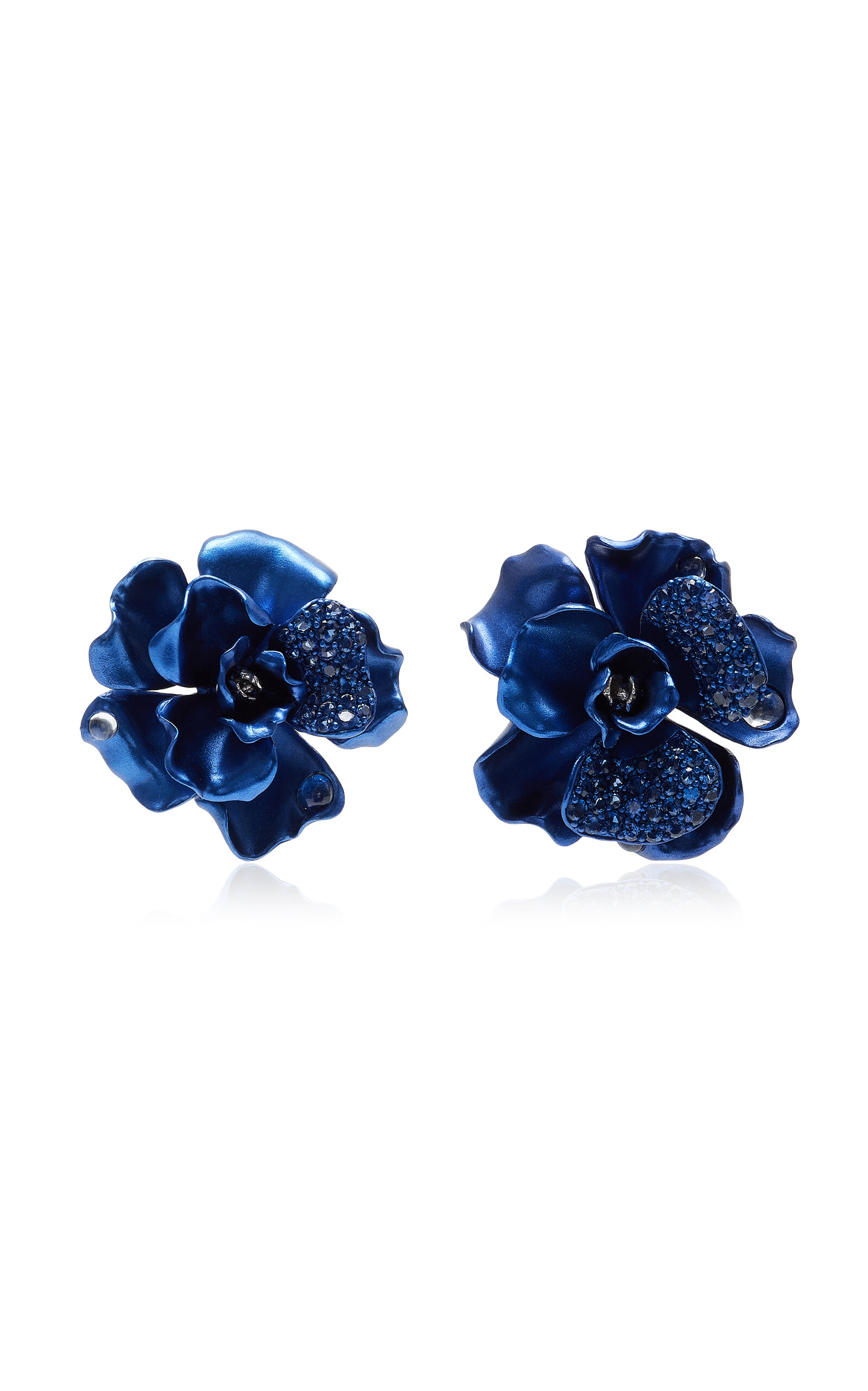 Shop Anabela Chan Camelia Aluminum Sapphire; Topaz Earrings In Blue