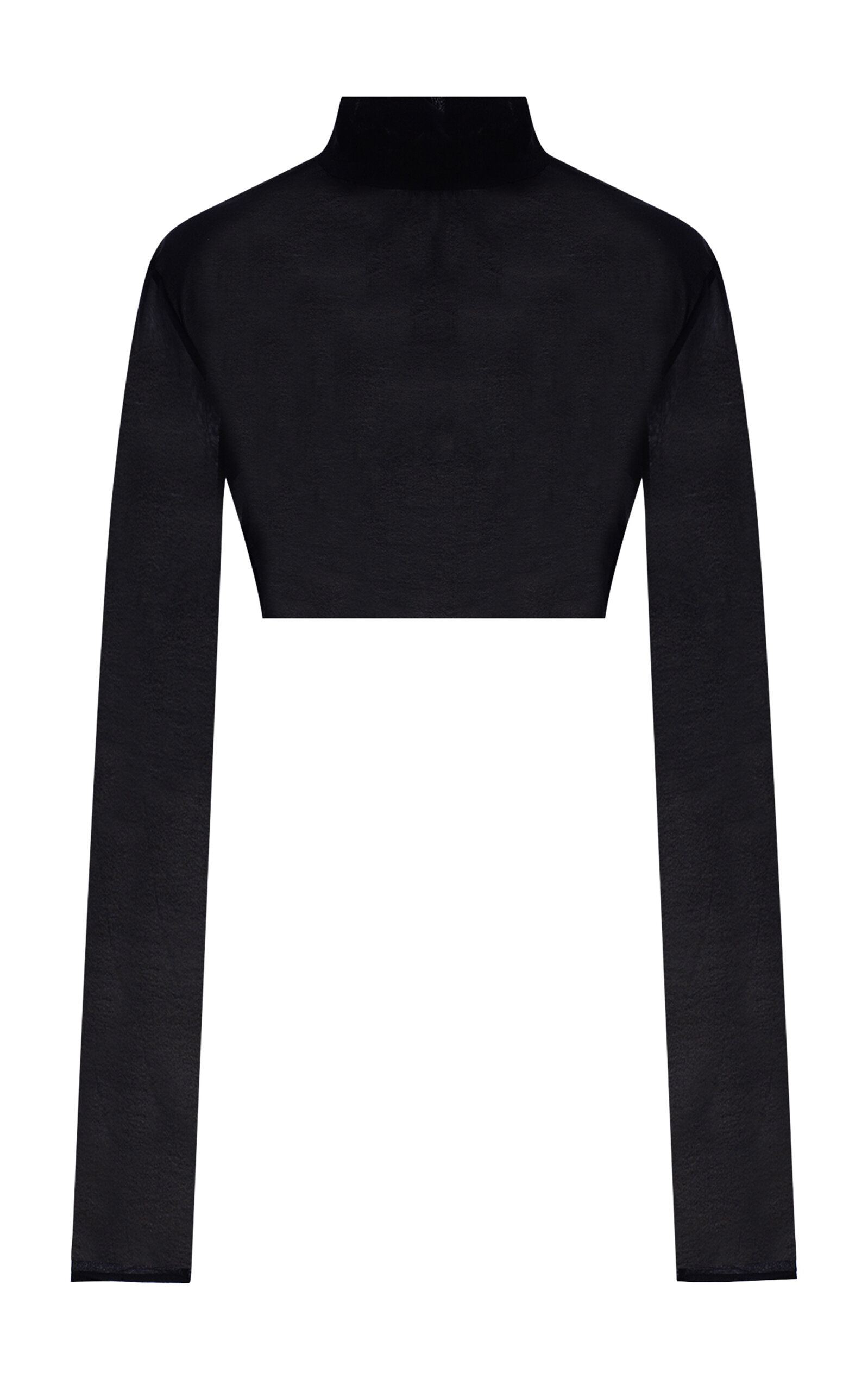 Shop The New Arrivals Ilkyaz Ozel Nia Crepe Jersey Crop Top In Black