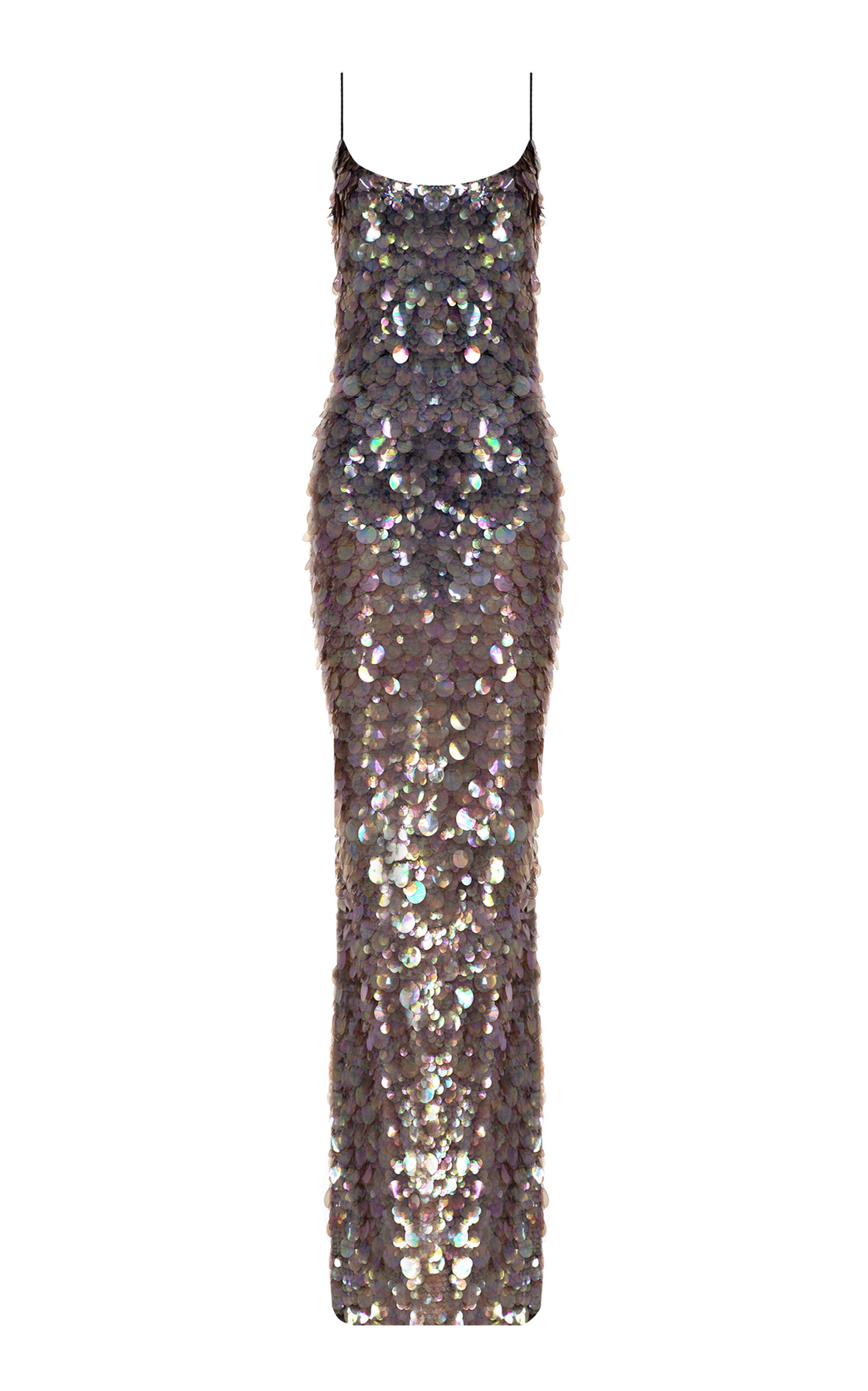 The New Arrivals Ilkyaz Ozel Isis Sequined Maxi Dress In Multi