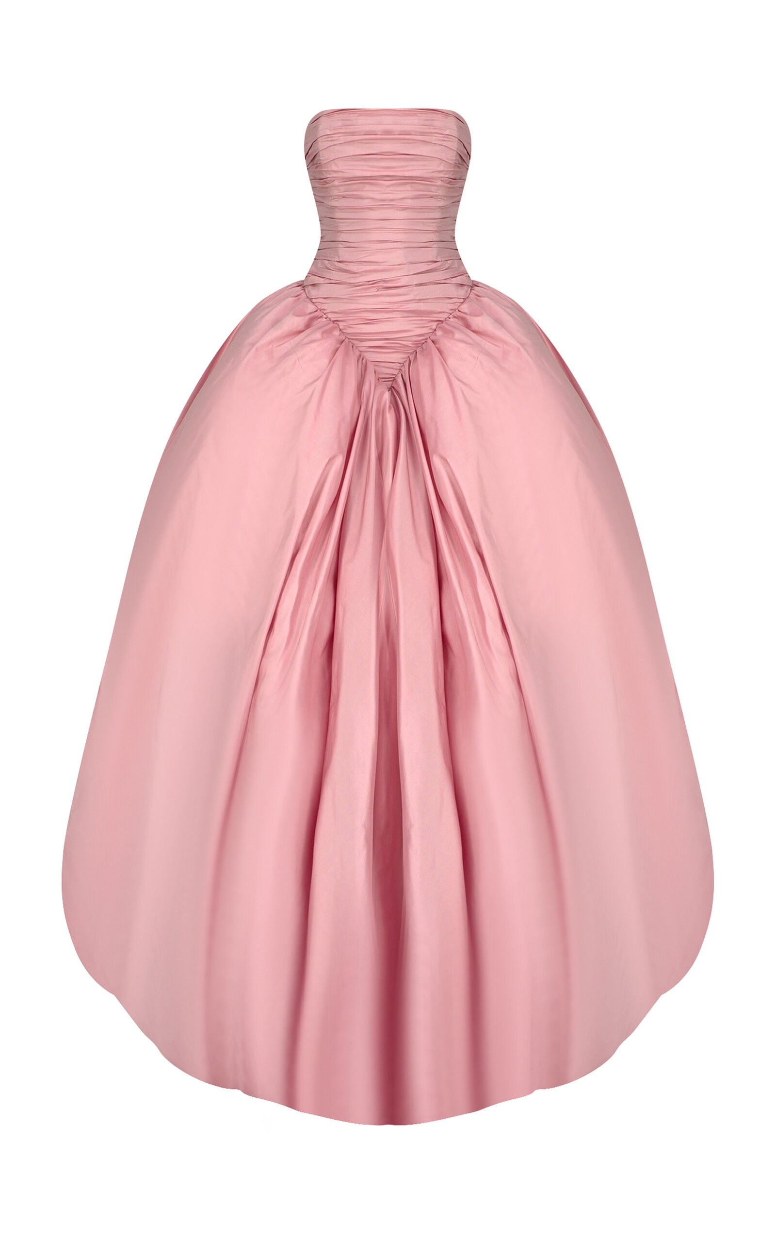 Shop The New Arrivals Ilkyaz Ozel Britt Ruched Silk Taffeta Ball Gown In Pink