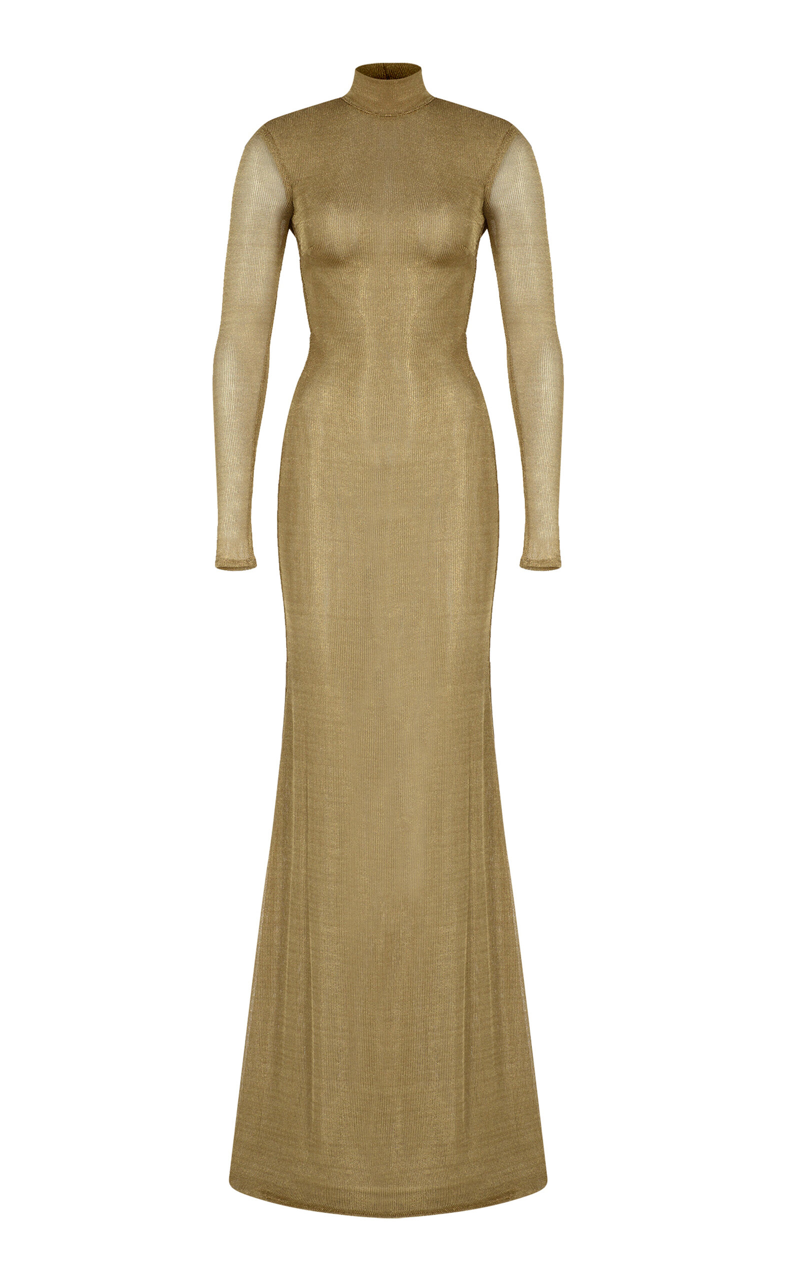 Shop The New Arrivals Ilkyaz Ozel Donyale Sablé Maxi Dress In Gold