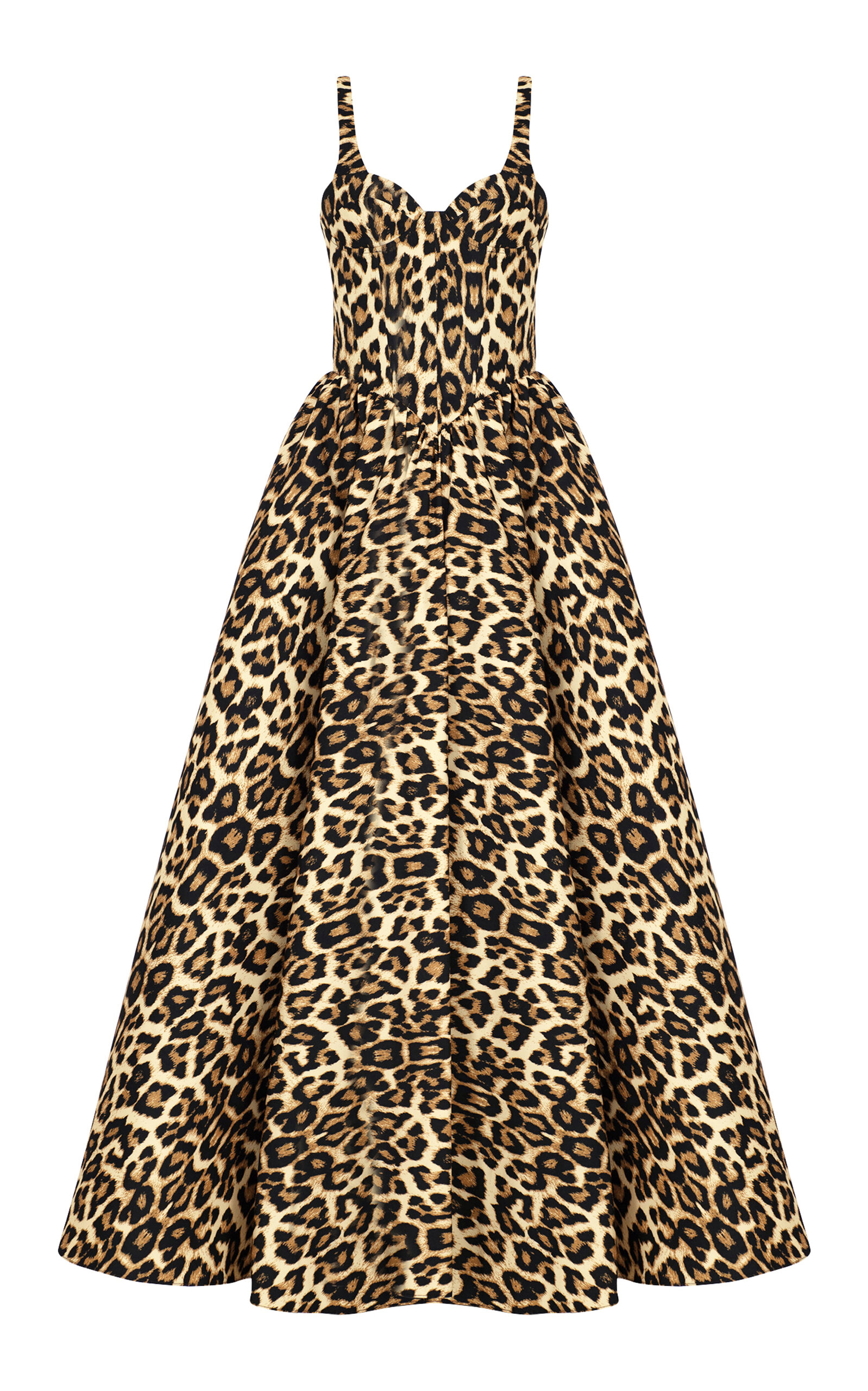 Shop The New Arrivals Ilkyaz Ozel Ophelia Animal-print Crepe Ball Gown In Brown