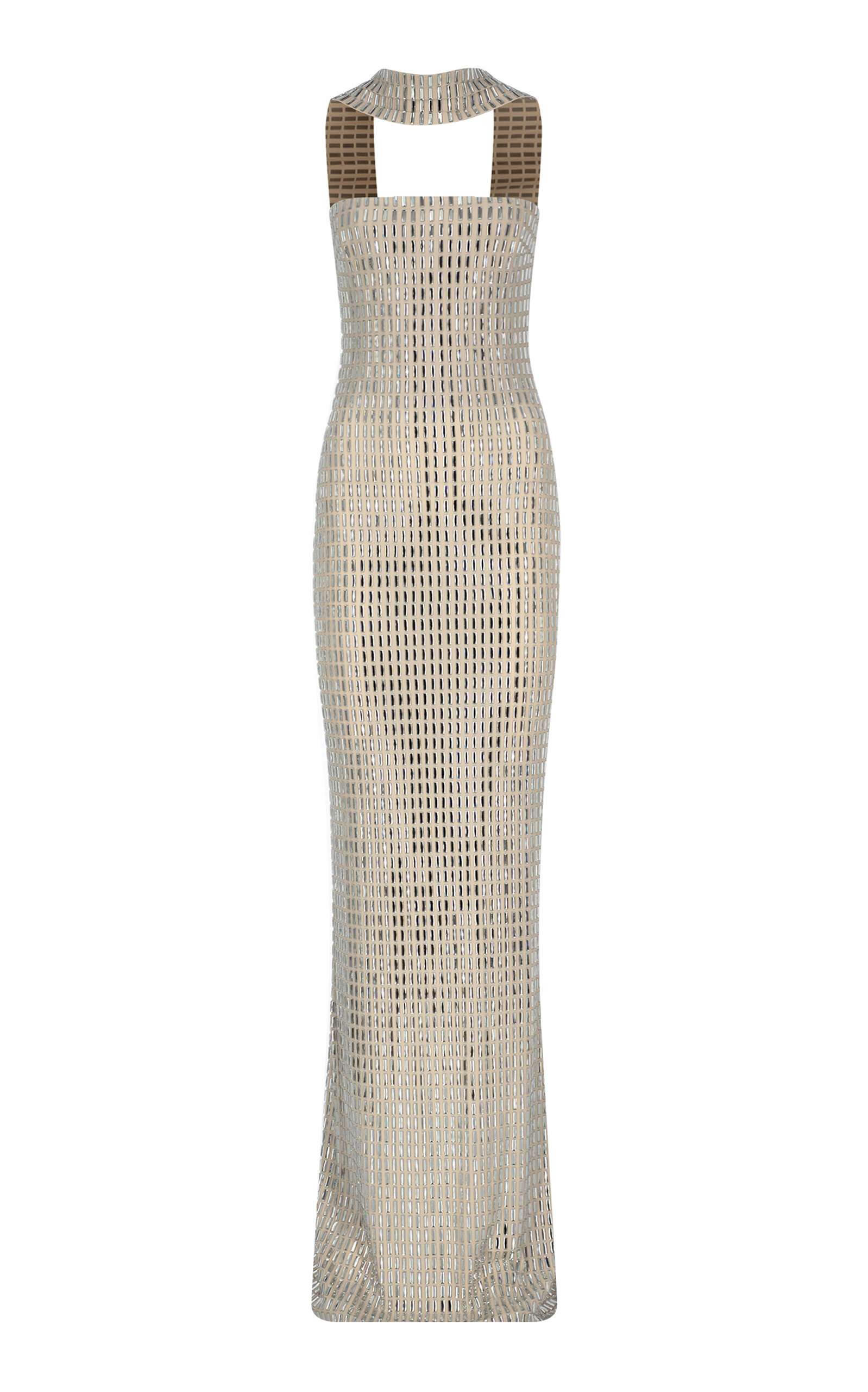 Shop The New Arrivals Ilkyaz Ozel Suri Mirror-sequined Maxi Dress In Grey