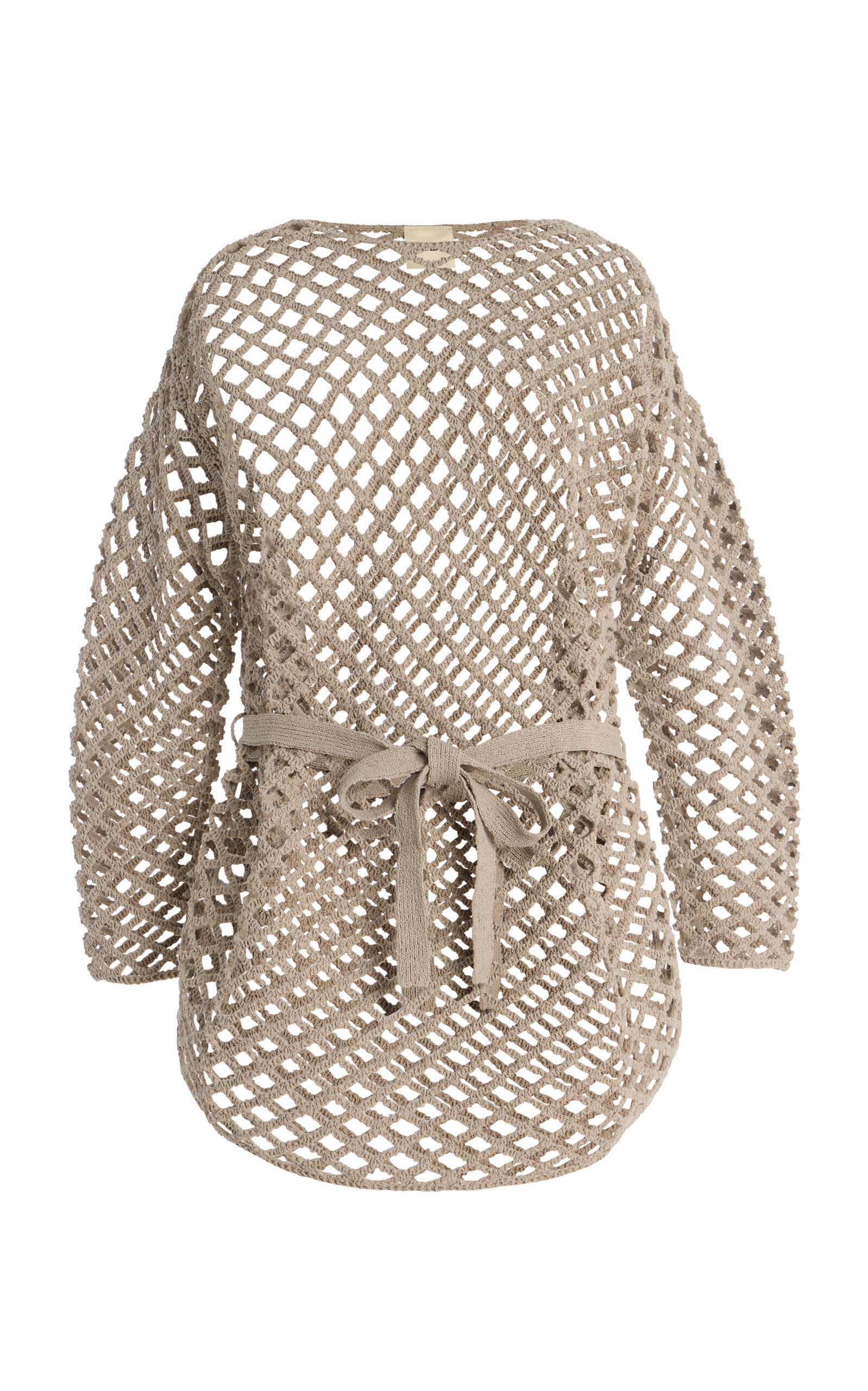 Lattice-Knit Tunic Top