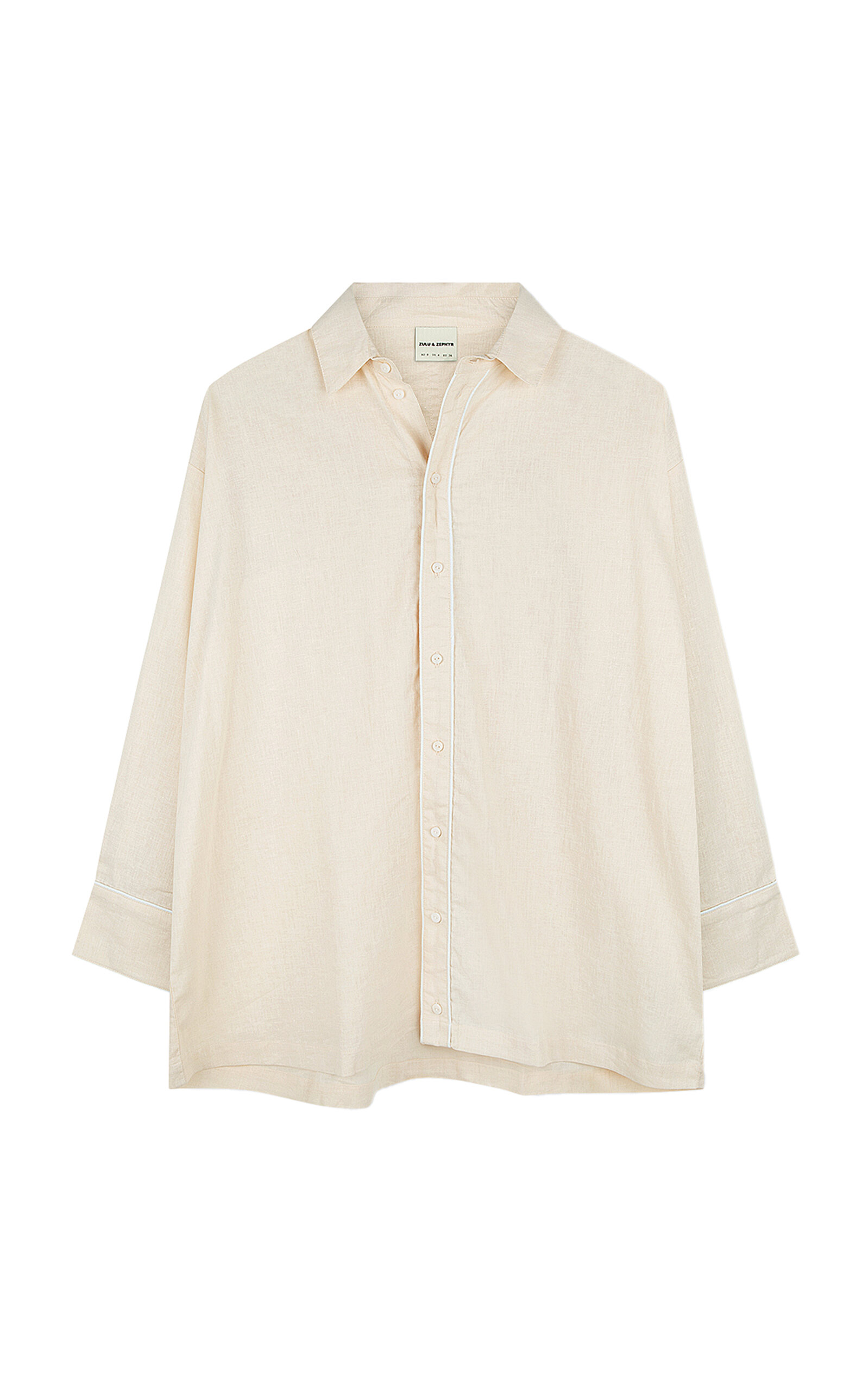 Embroidered Hemp-Cotton Shirt