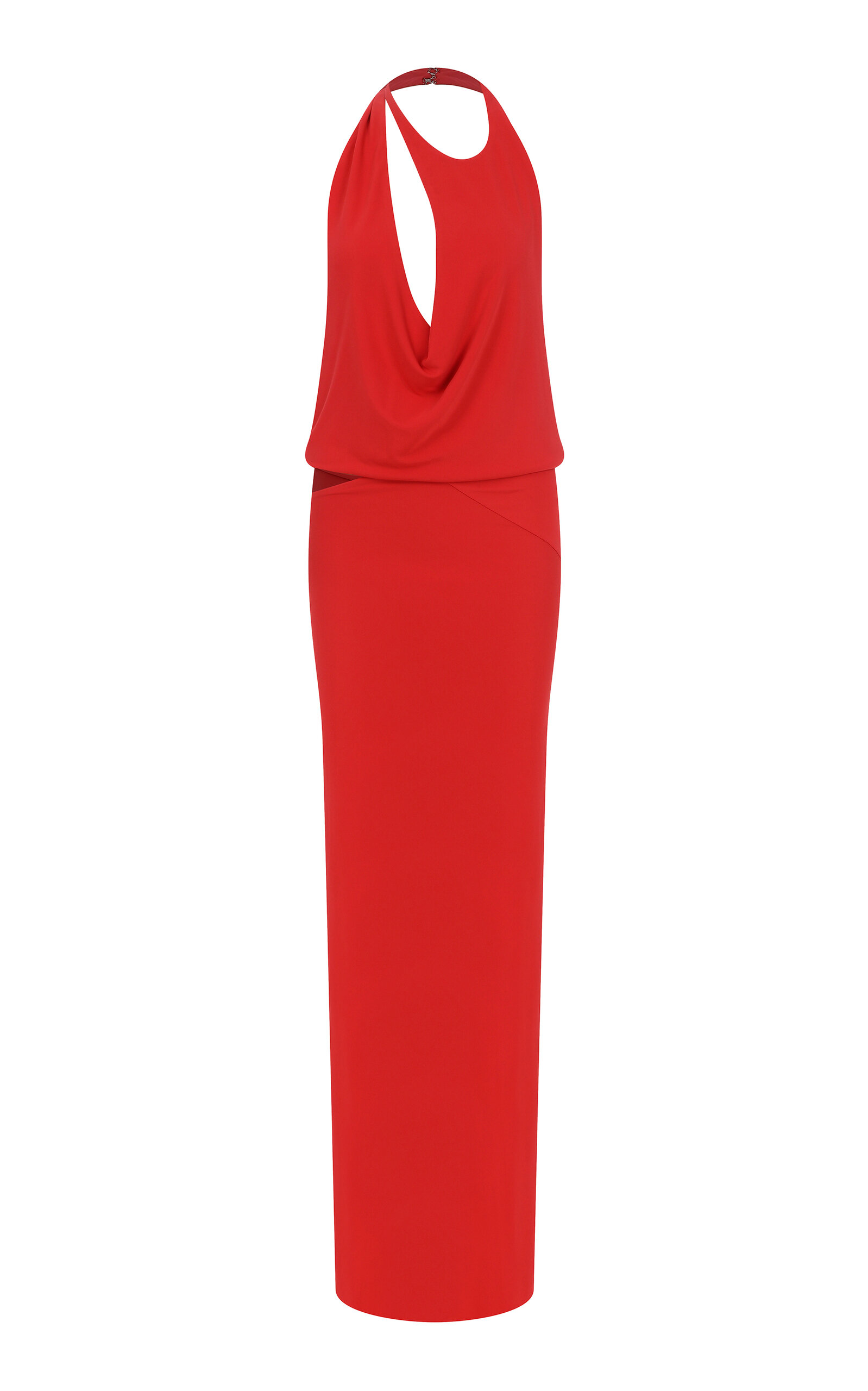 . Anya Draped Cutout Jersey Maxi Dress