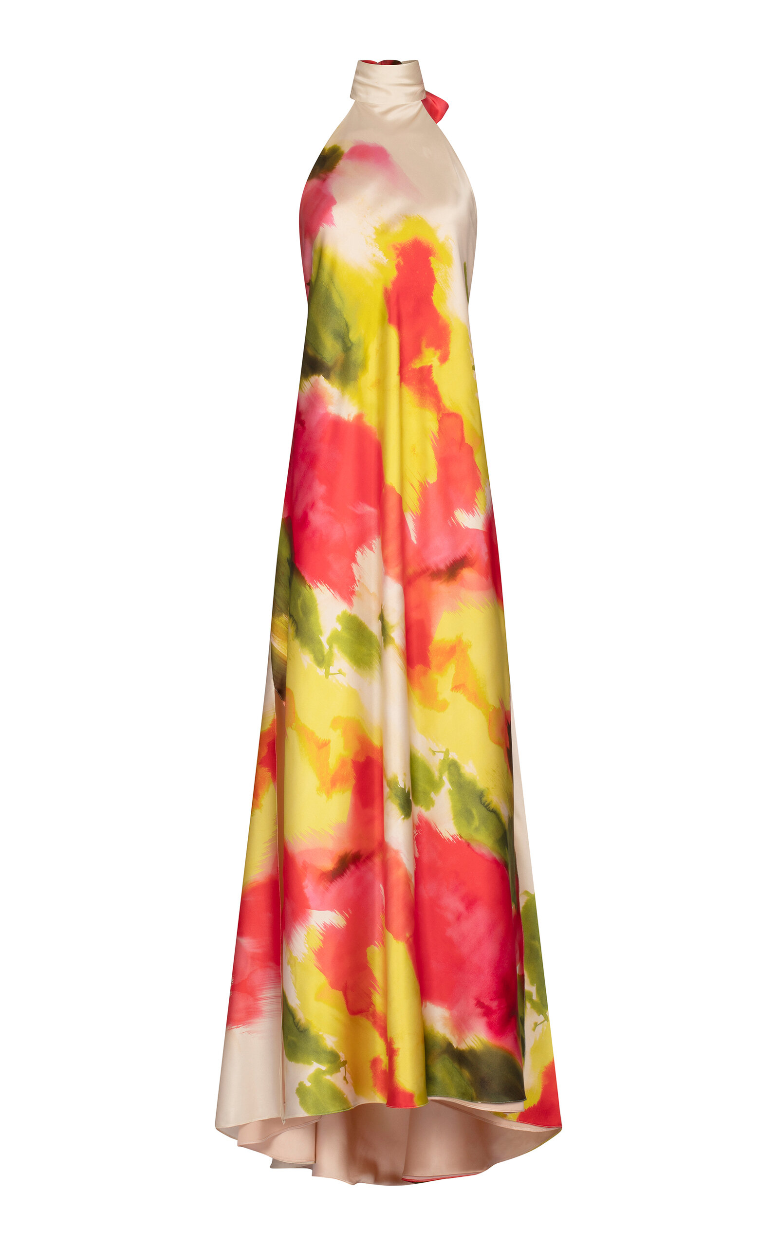 Shop Silvia Tcherassi Sherry Printed Silk-blend Gown In Multi