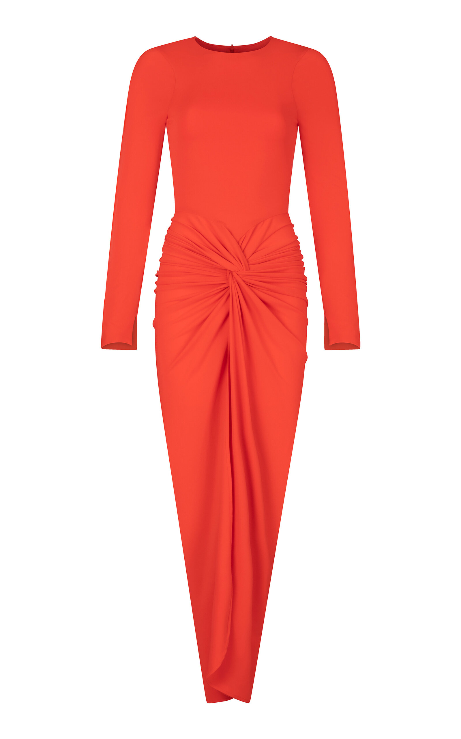 Shop Silvia Tcherassi Sydelle Knot-detailed Maxi Dress In Orange