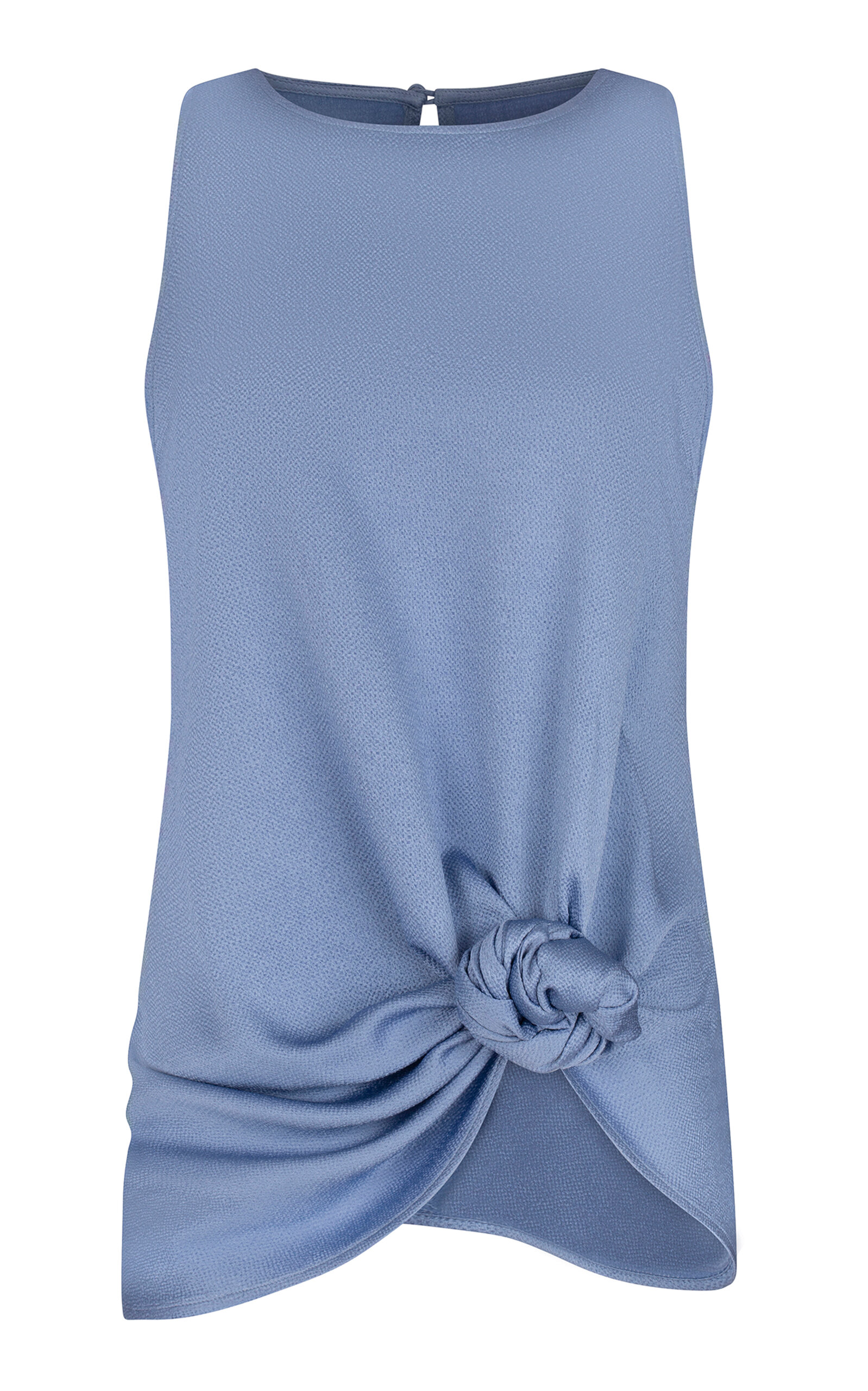 Shop Silvia Tcherassi Tanima Knot-detailed Top In Light Blue