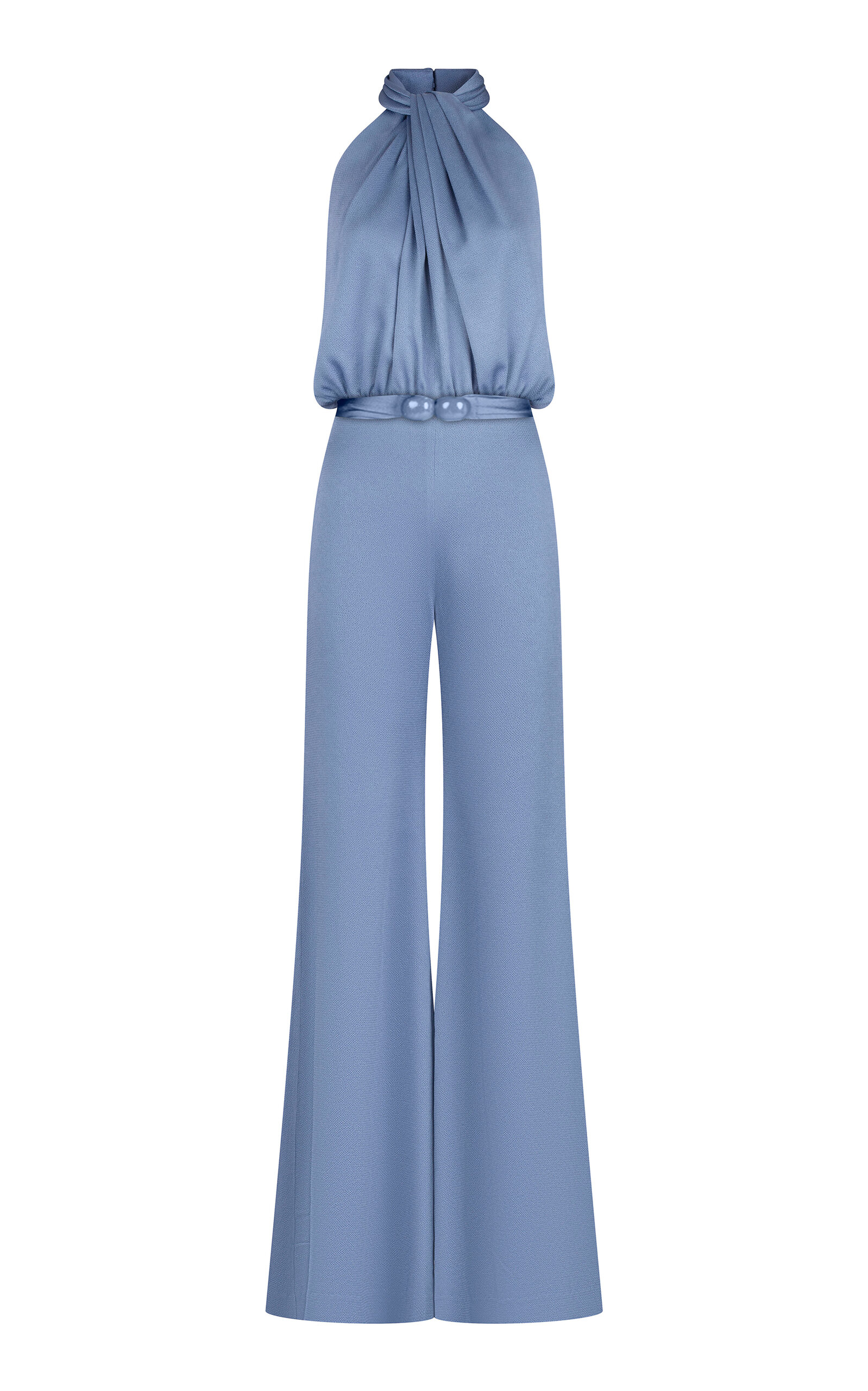 Shop Silvia Tcherassi Siv Wide-leg Jumpsuit In Light Blue