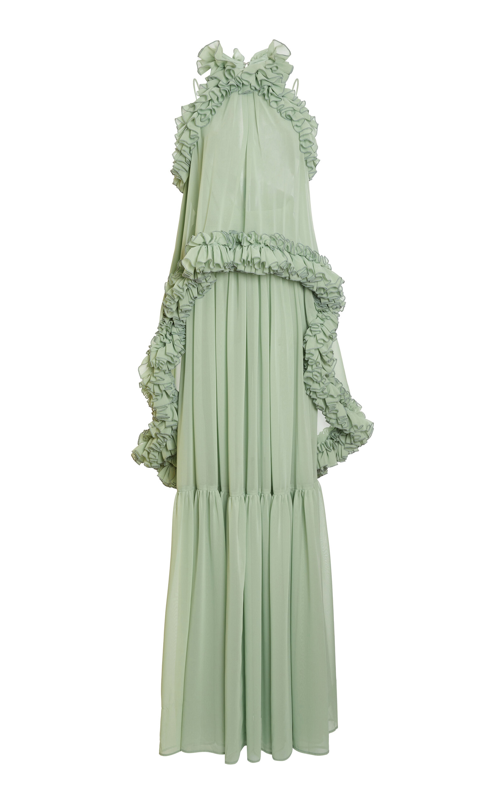 Nervi Ruffled Trim Gown