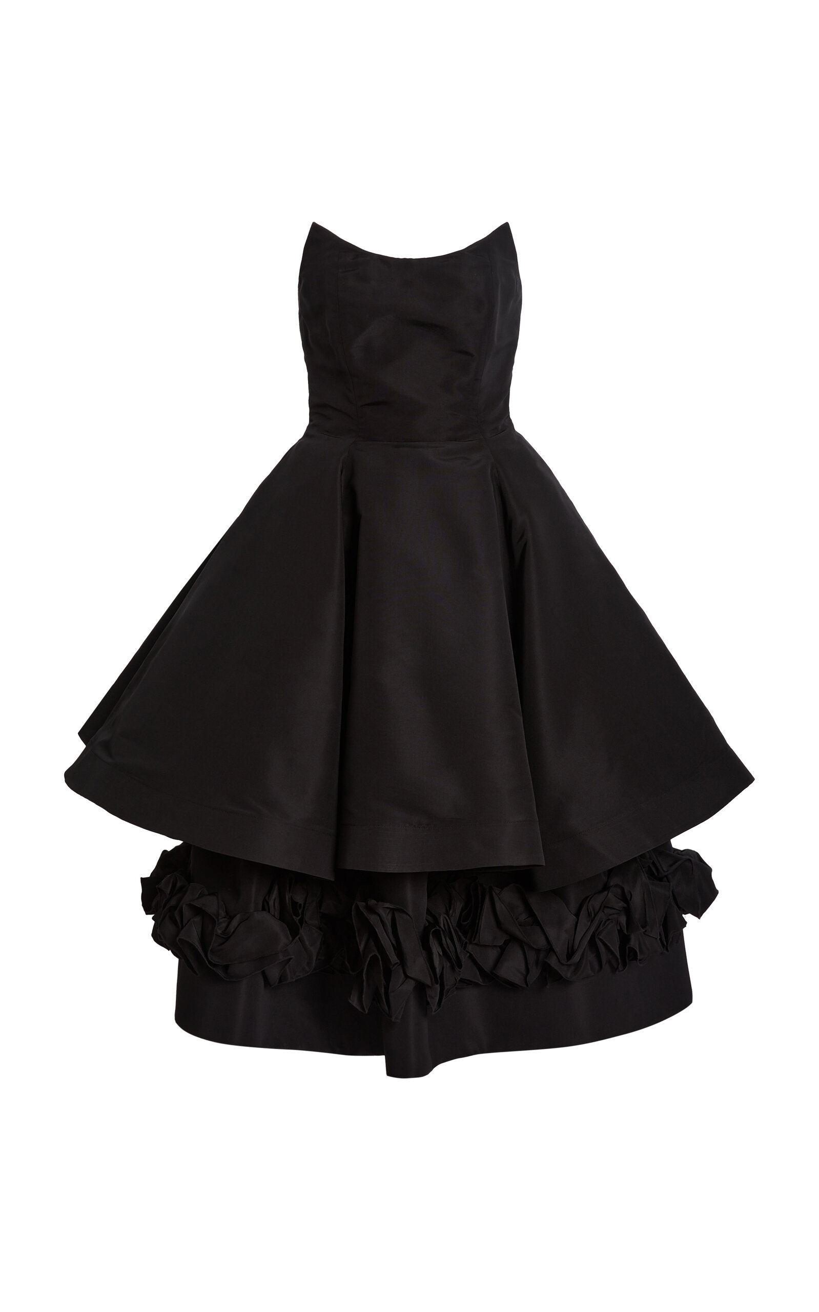 Vittone Layered Ruffle Silk Dress