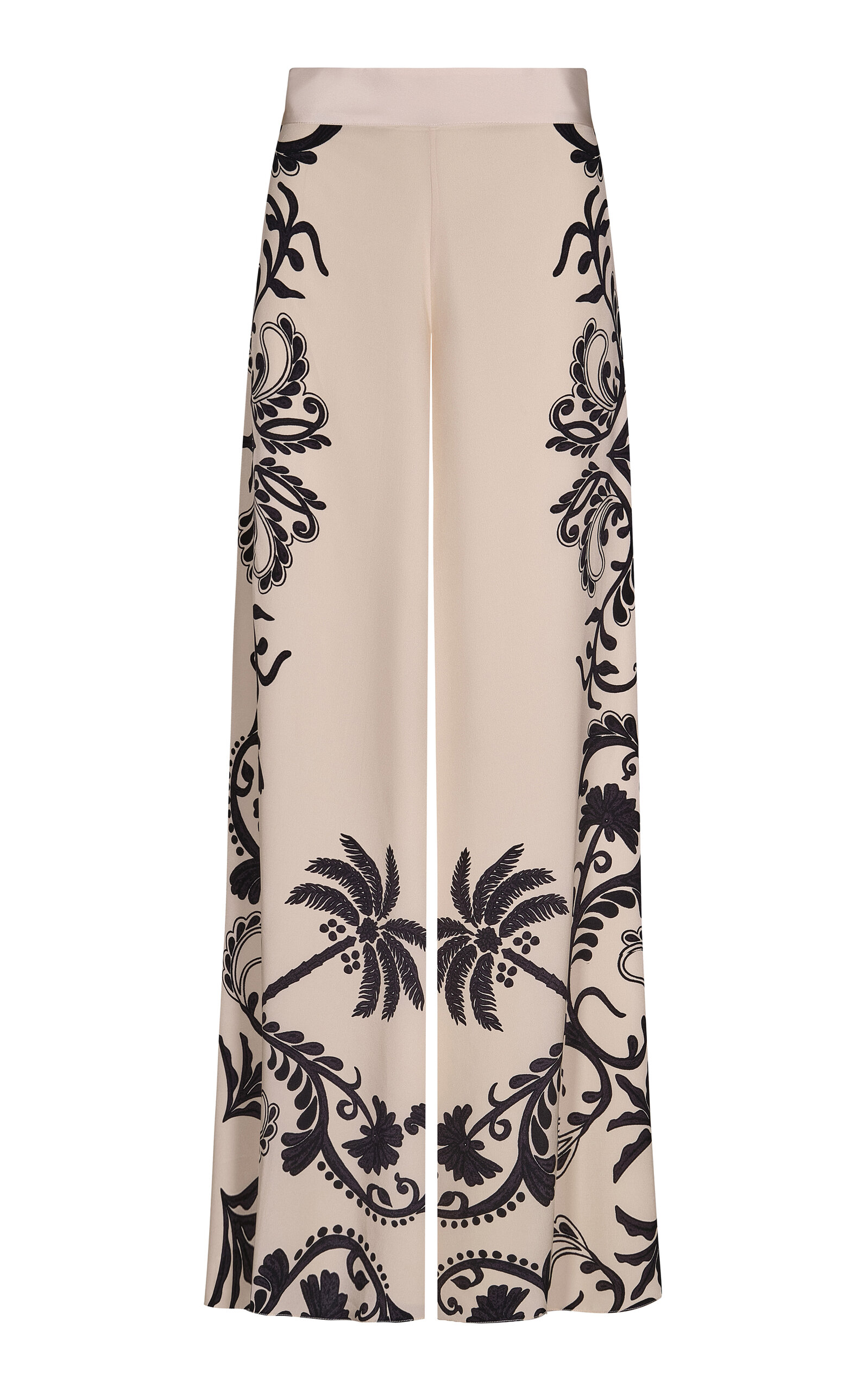 Musical Silk Wide-Leg Pants