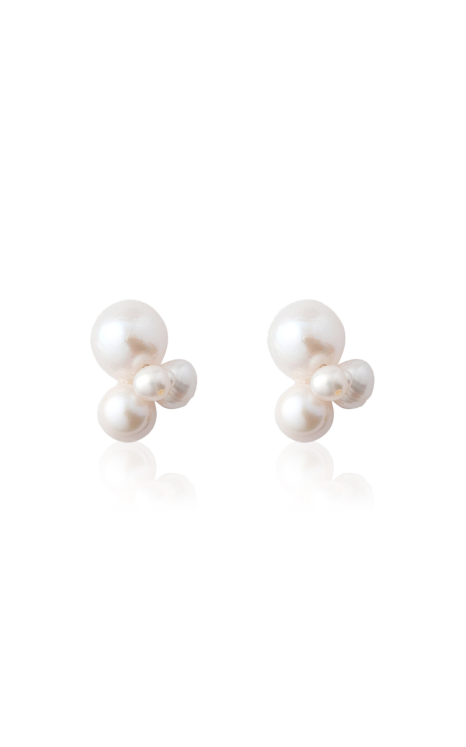 Shop Eliou Cata 14k Gold-plated Pearl Earrings In White