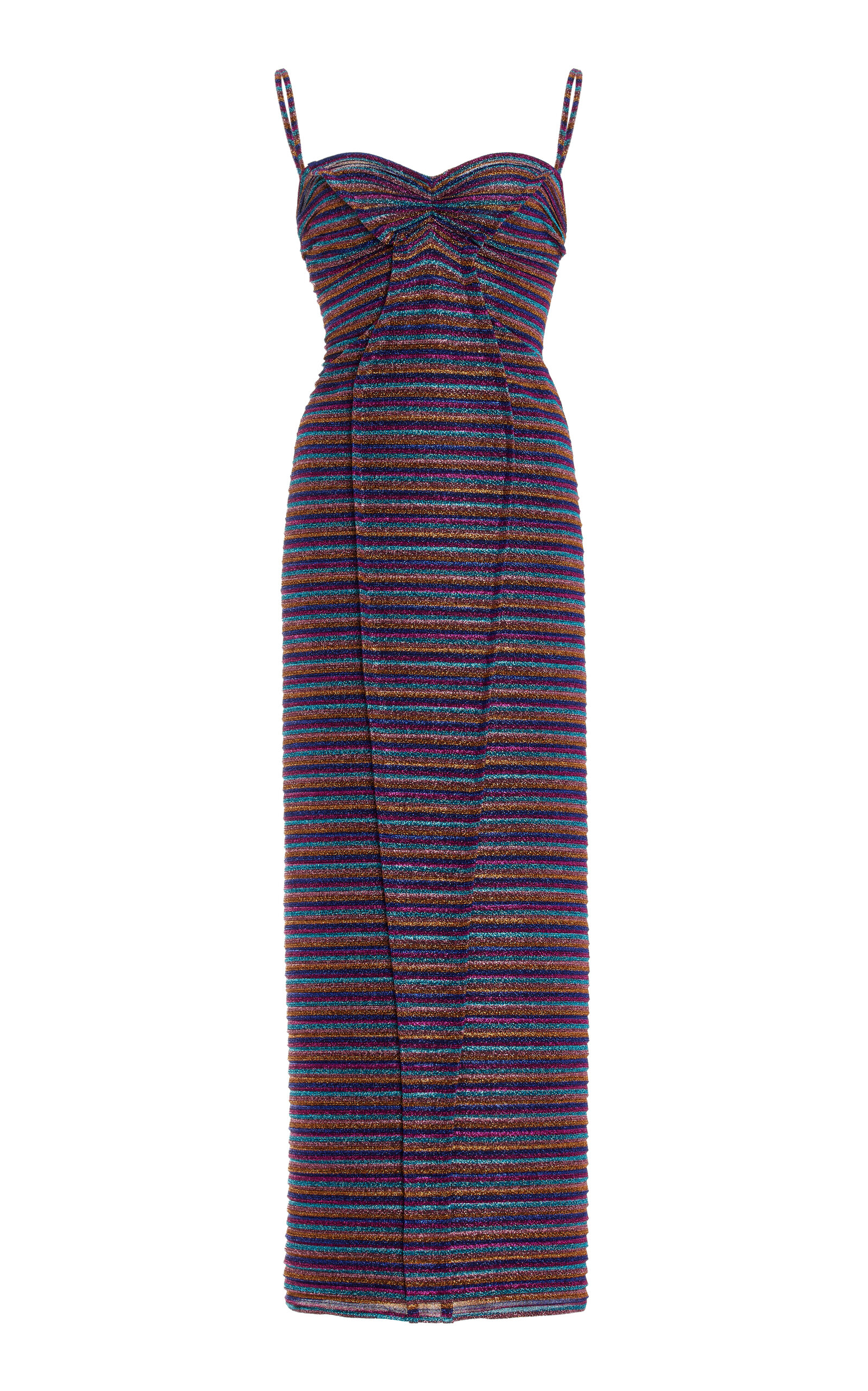 Shop Georgia Hardinge Exclusive The Prism Striped Midi Dress In Pink