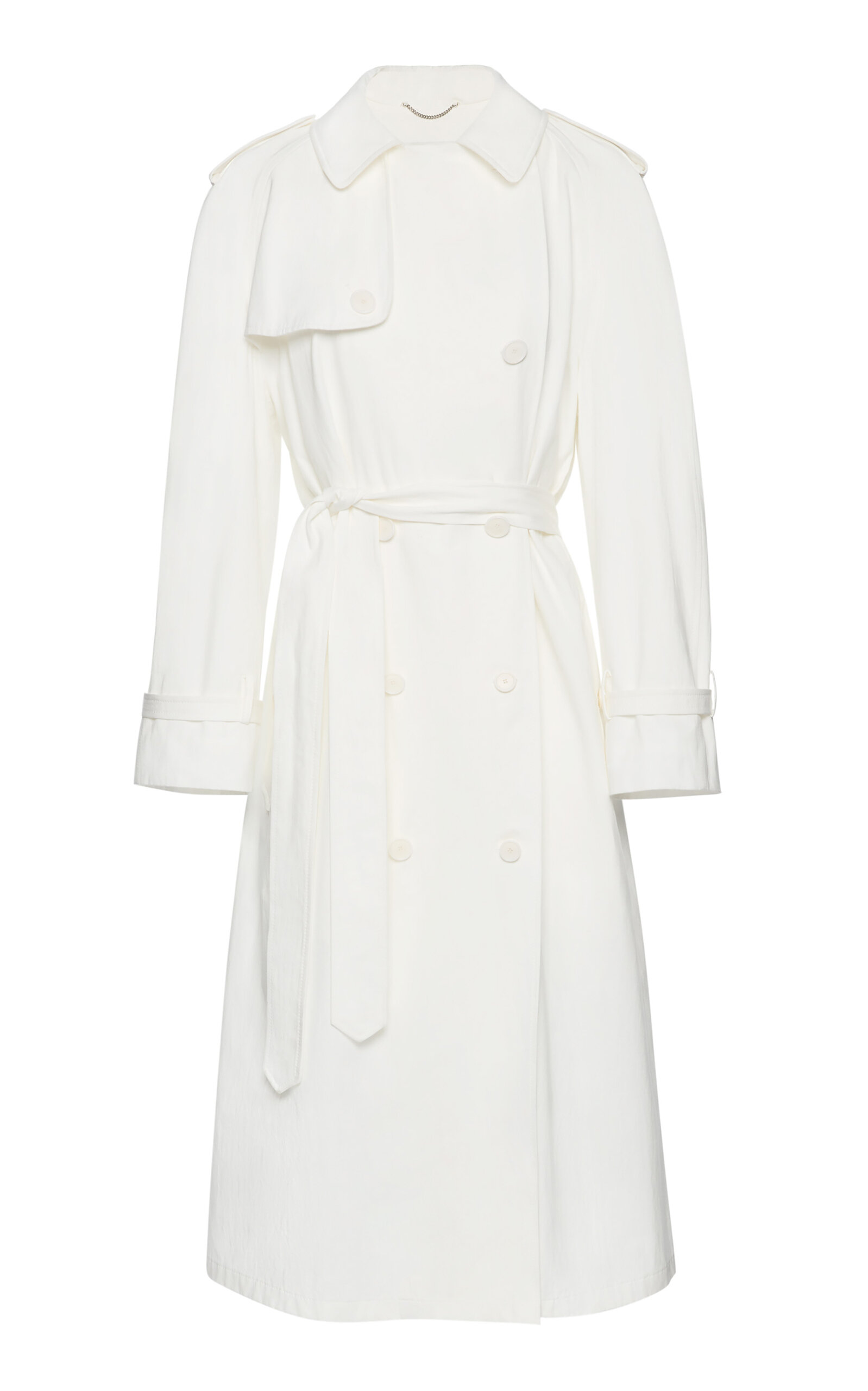 Shop Magda Butrym Cotton-silk Trench Coat In White