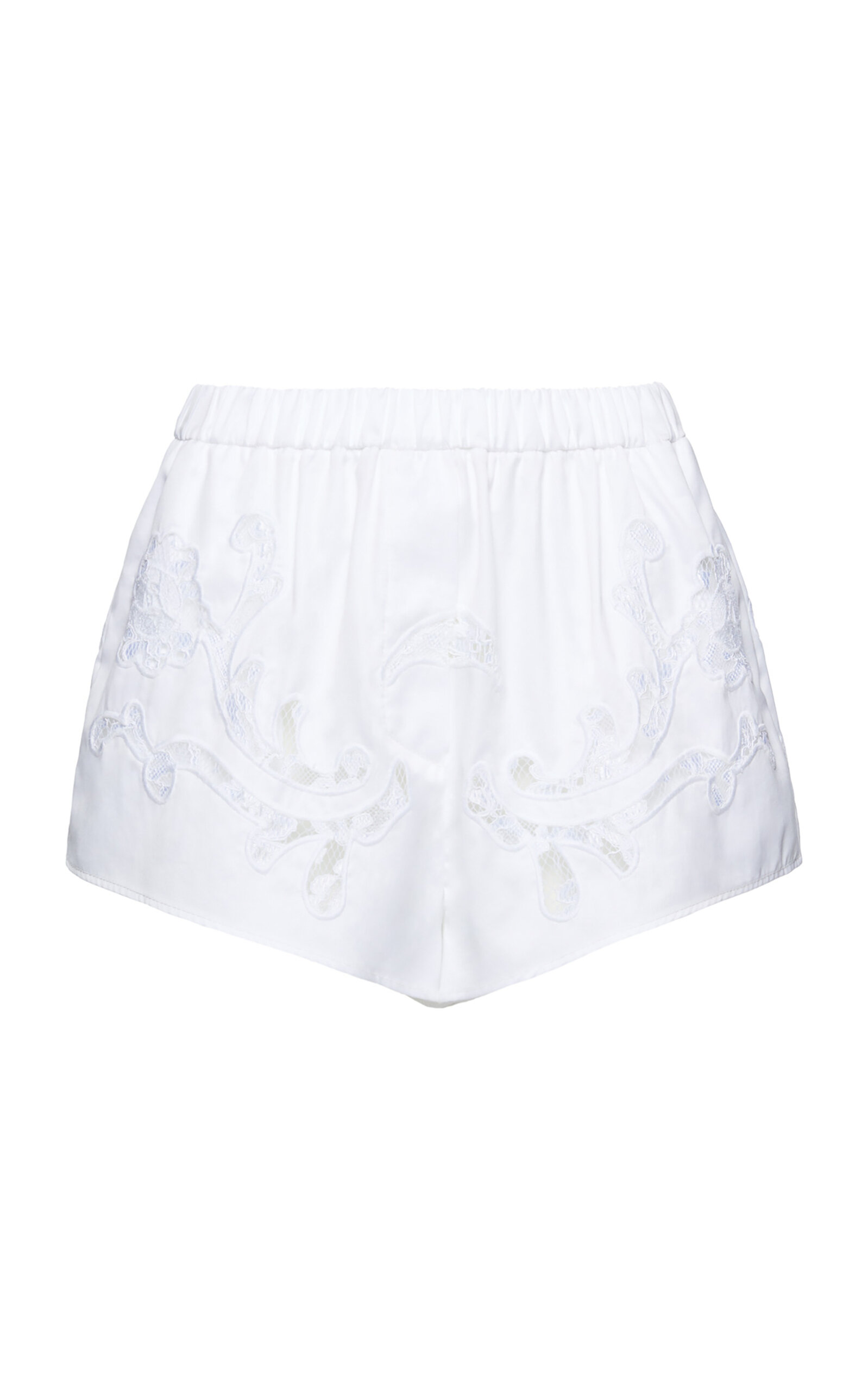 Shop Magda Butrym Cotton Mid-rise Shorts In White