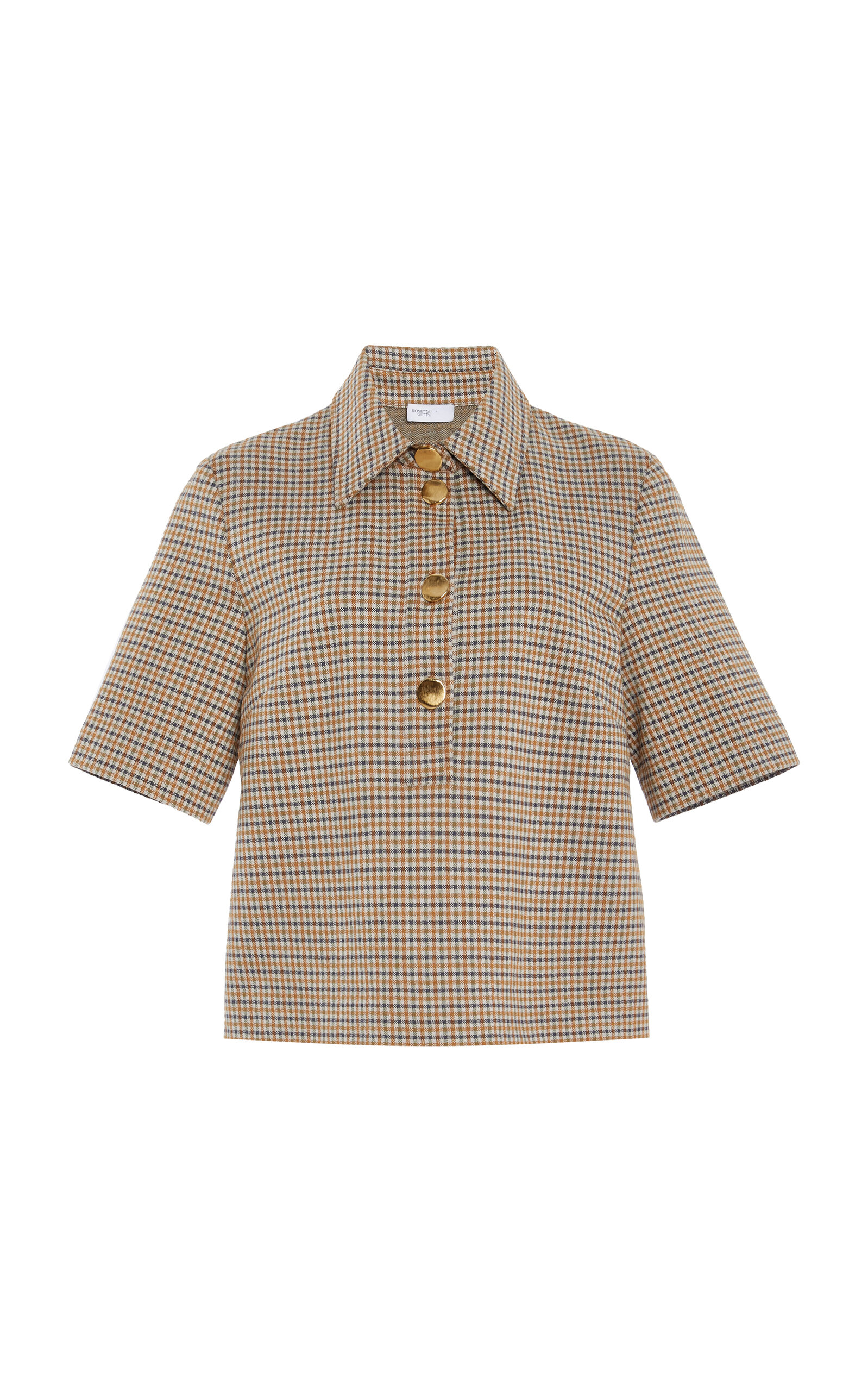 Jacquard-Knit Polo Top