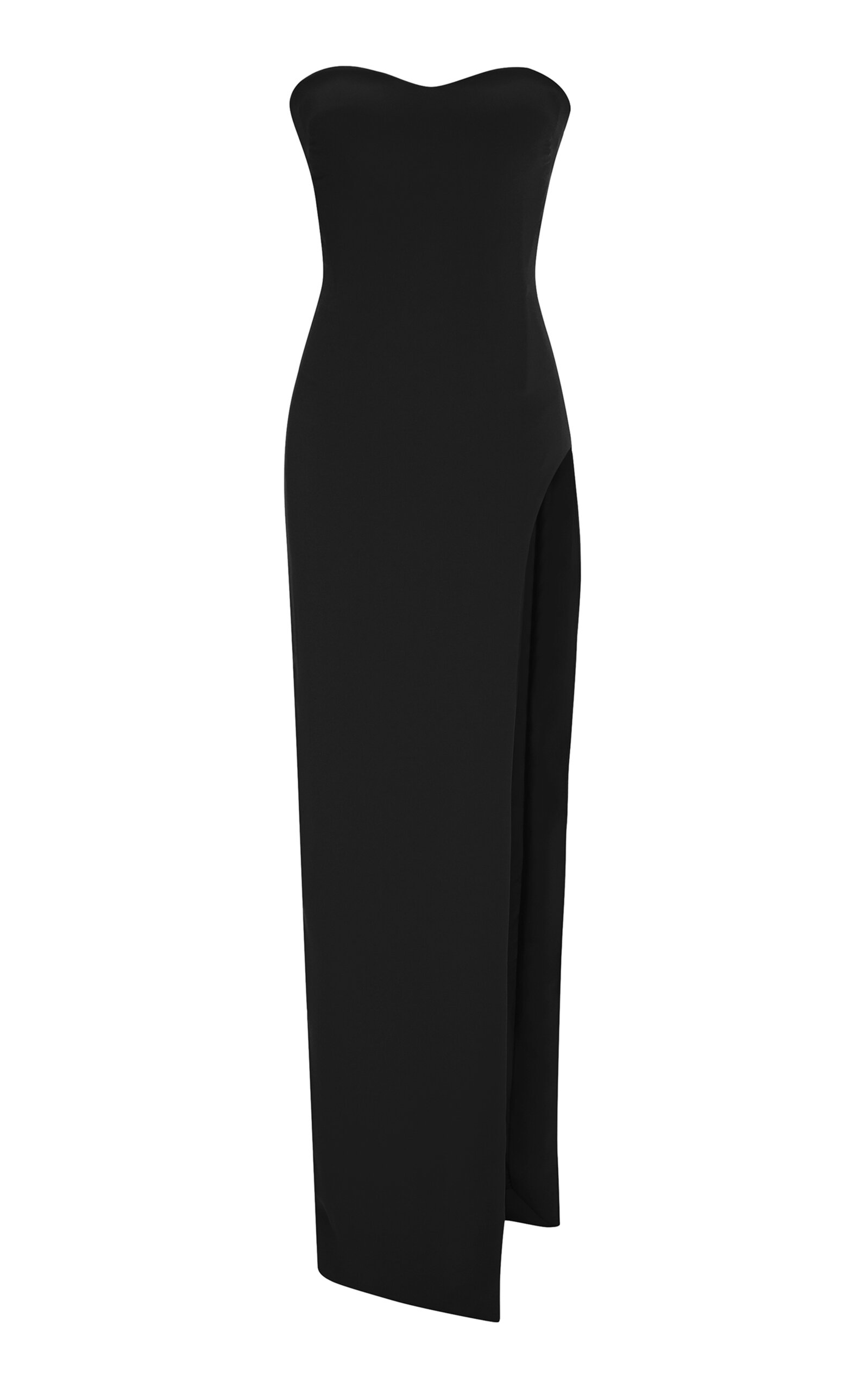 Shop Marmar Halim Corseted Crepe Gown In Black