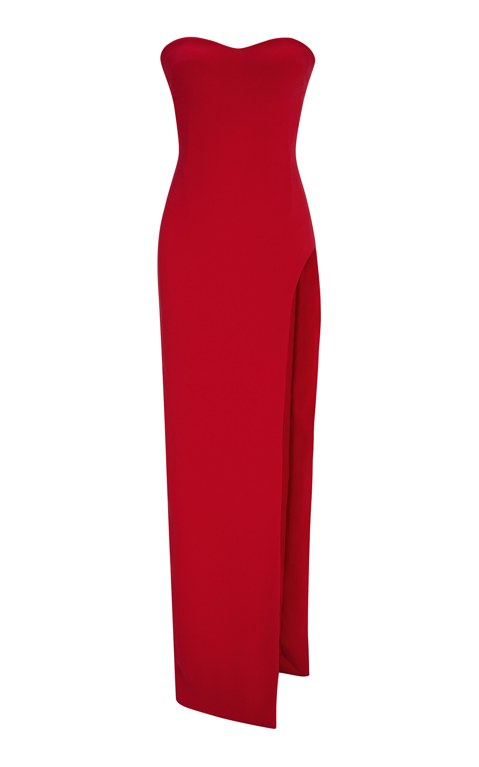 Shop Marmar Halim Corseted Crepe Gown In Red