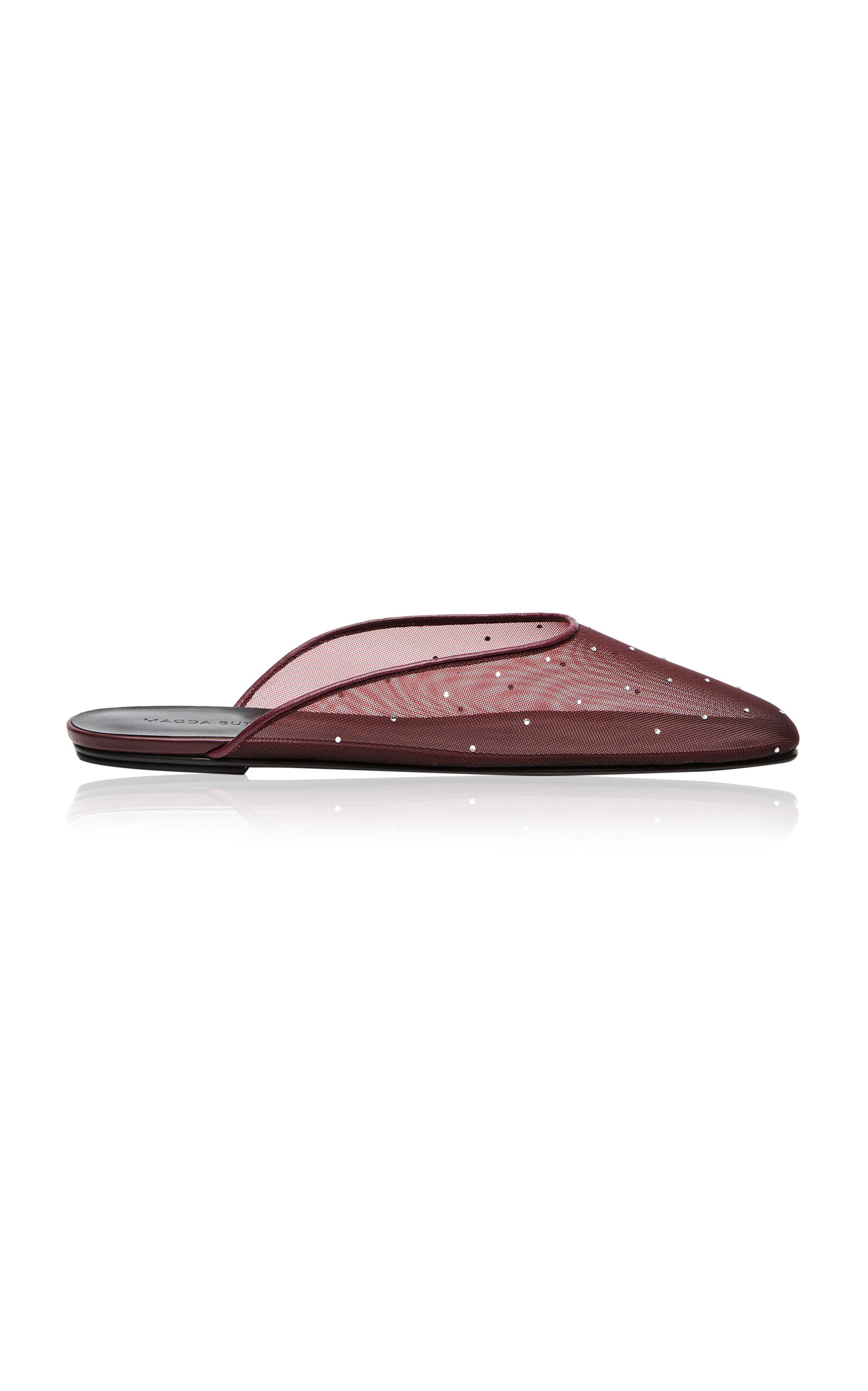 Shop Magda Butrym Embellished Mules In Burgundy