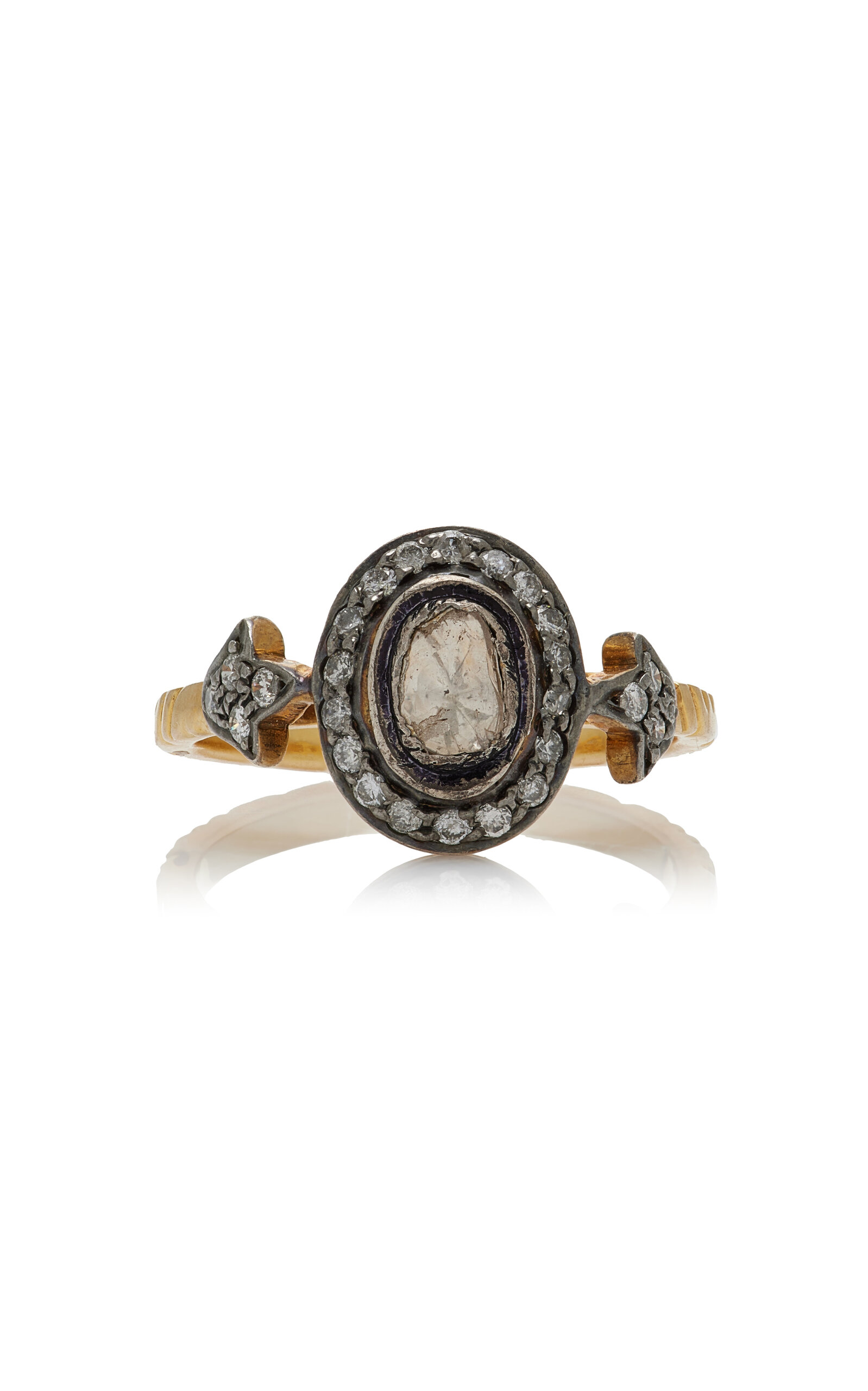 One-of-a-Kind Jaipur 14K Yellow Gold; Black Rhodium Diamond Ring