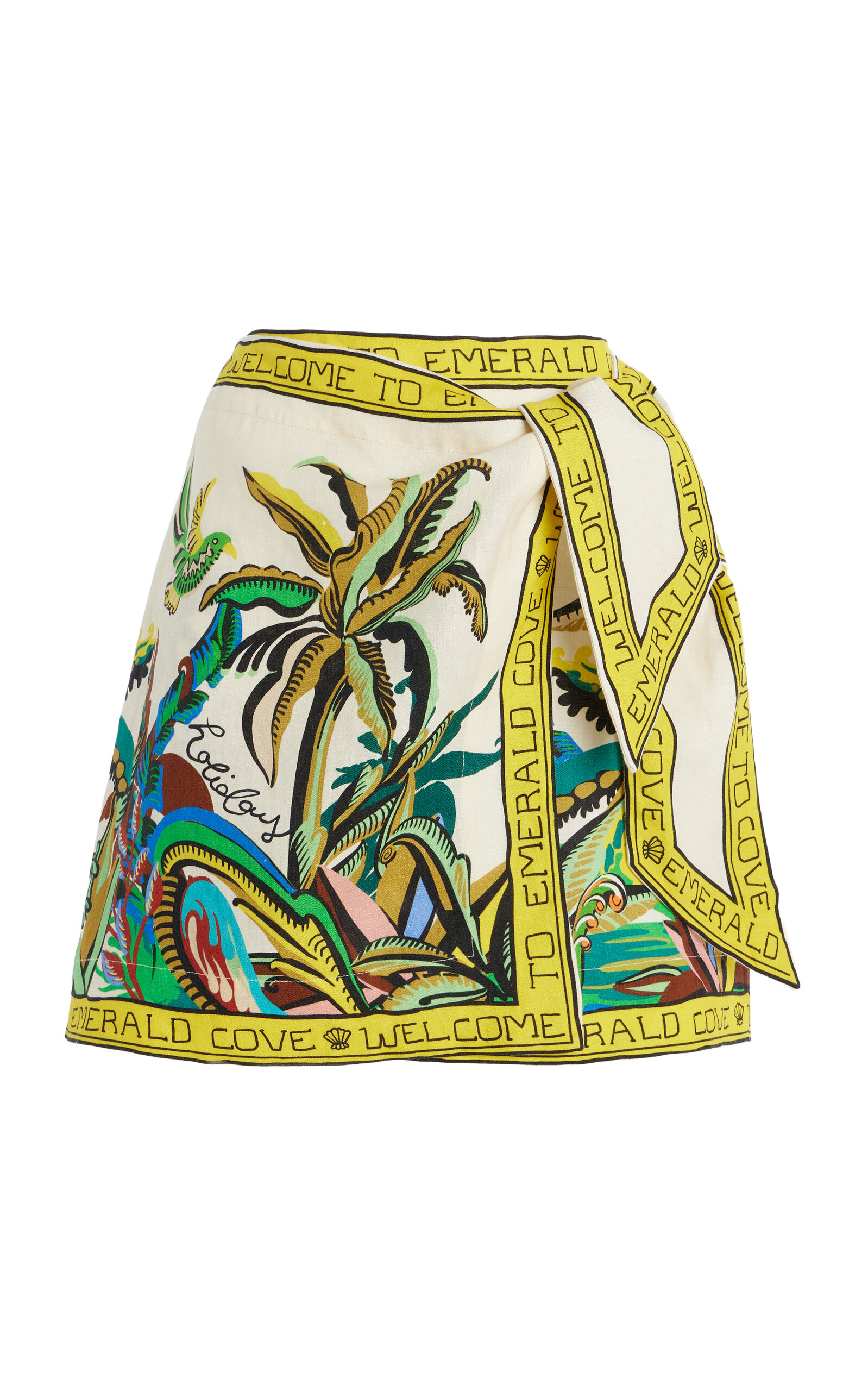 ALÉMAIS Day Dream Linen Sarong Mini Skirt