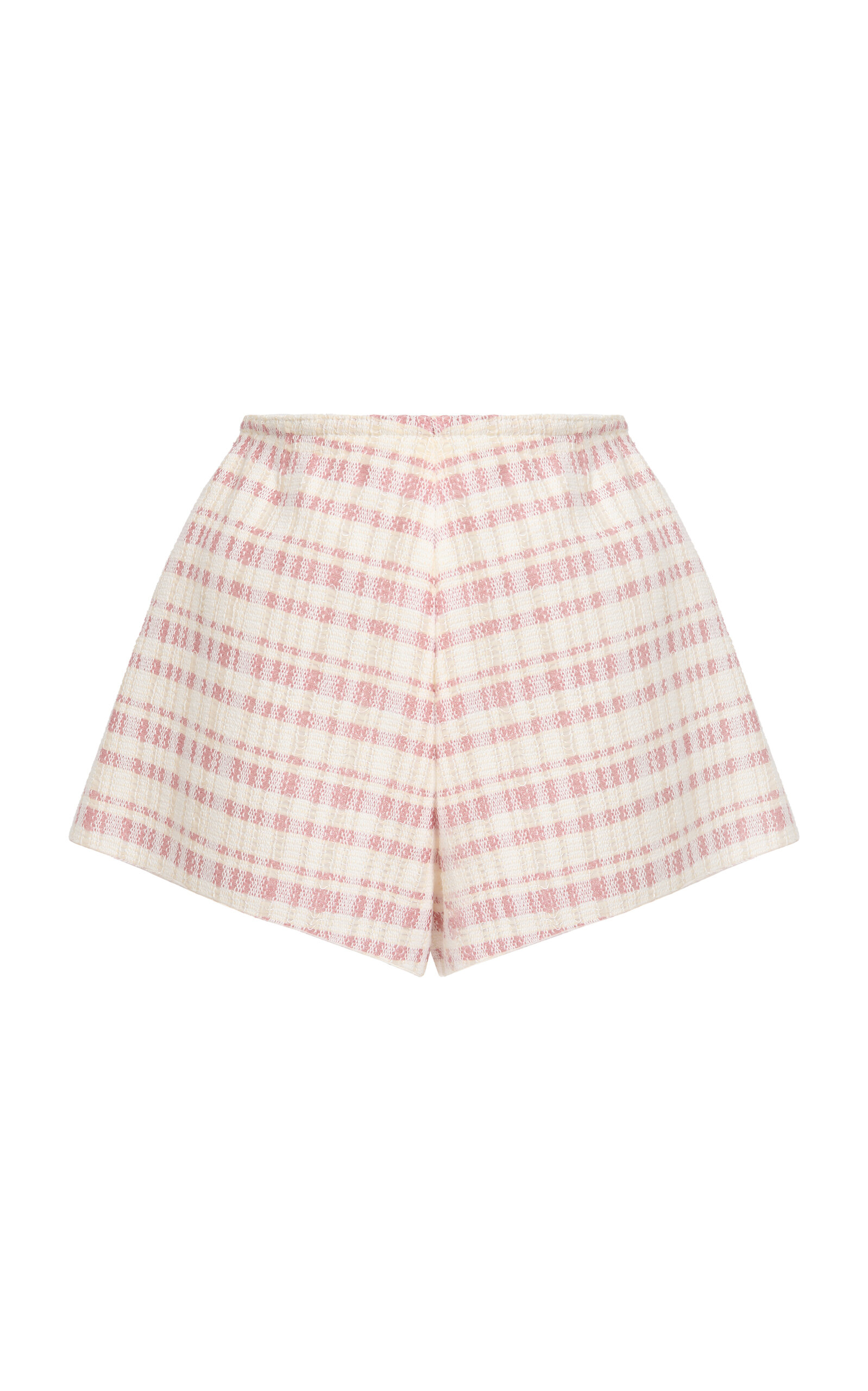 Shop Giambattista Valli High-rise Cotton Boucle Shorts In Pink