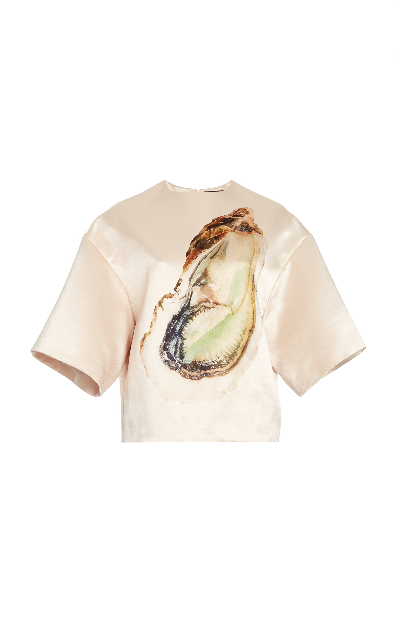 Shop A.w.a.k.e. Oyster Satin Top In Print