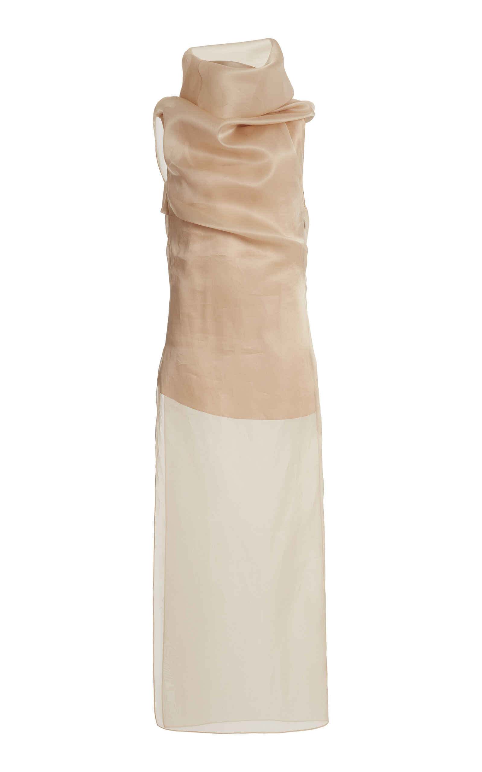 Shop A.w.a.k.e. Tuxedo Dress In Nude