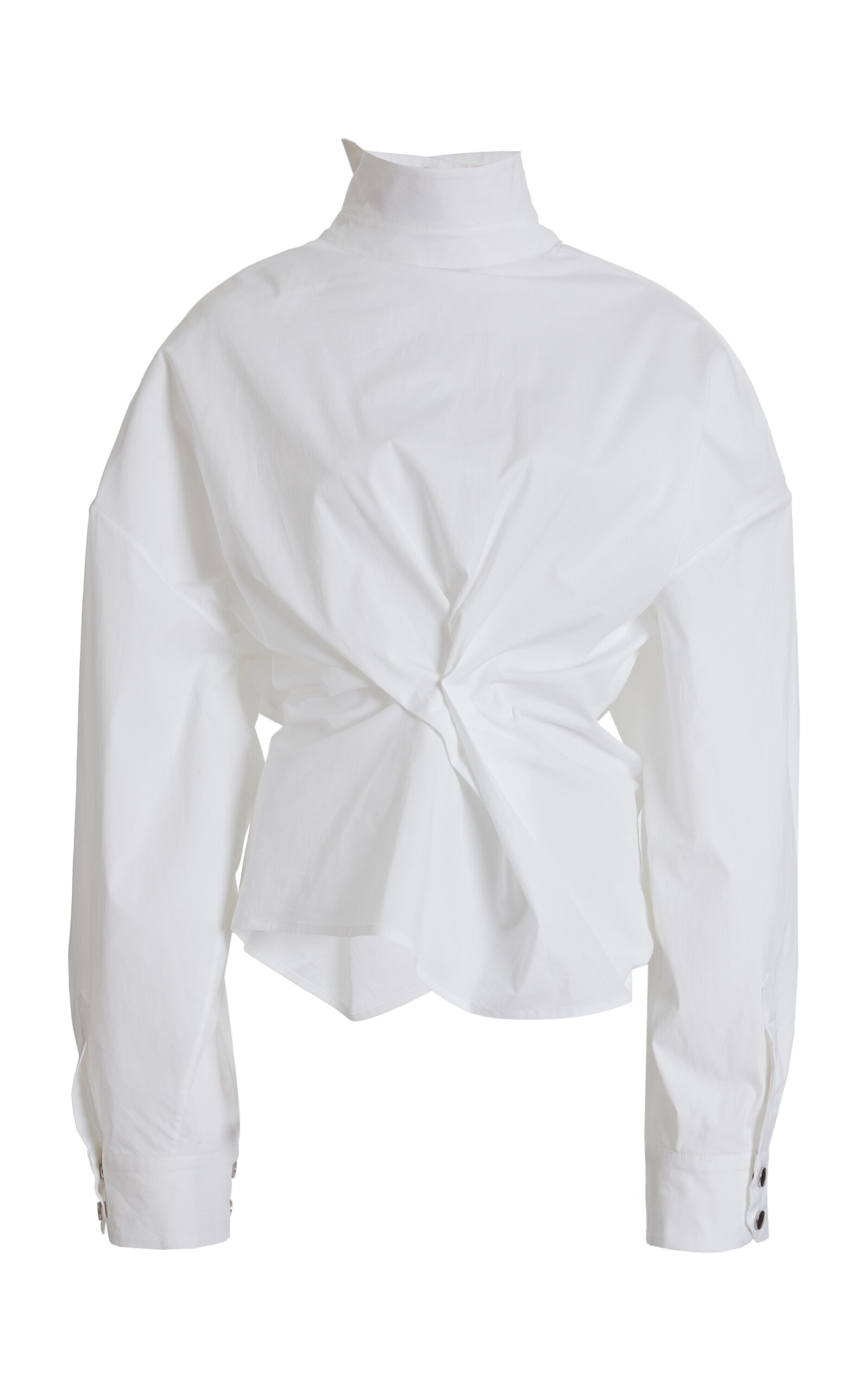 Shop A.w.a.k.e. Asymmetric Collar Shirt In White