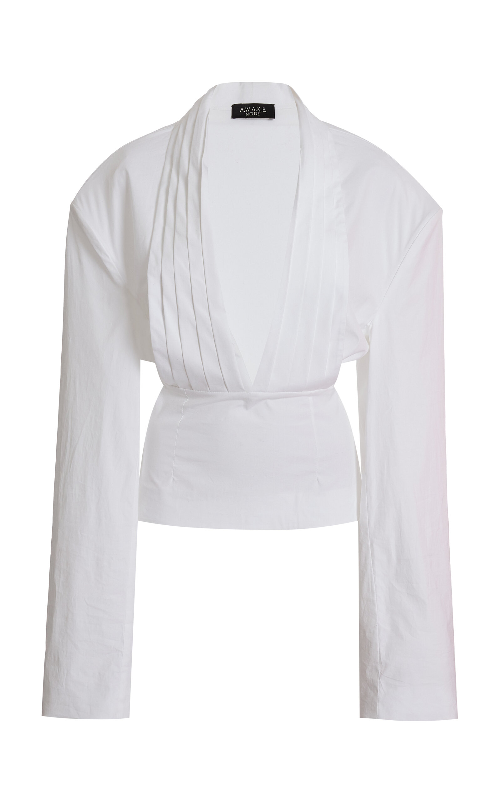 Shop A.w.a.k.e. Cummerbund Collar Tuxedo Top In White