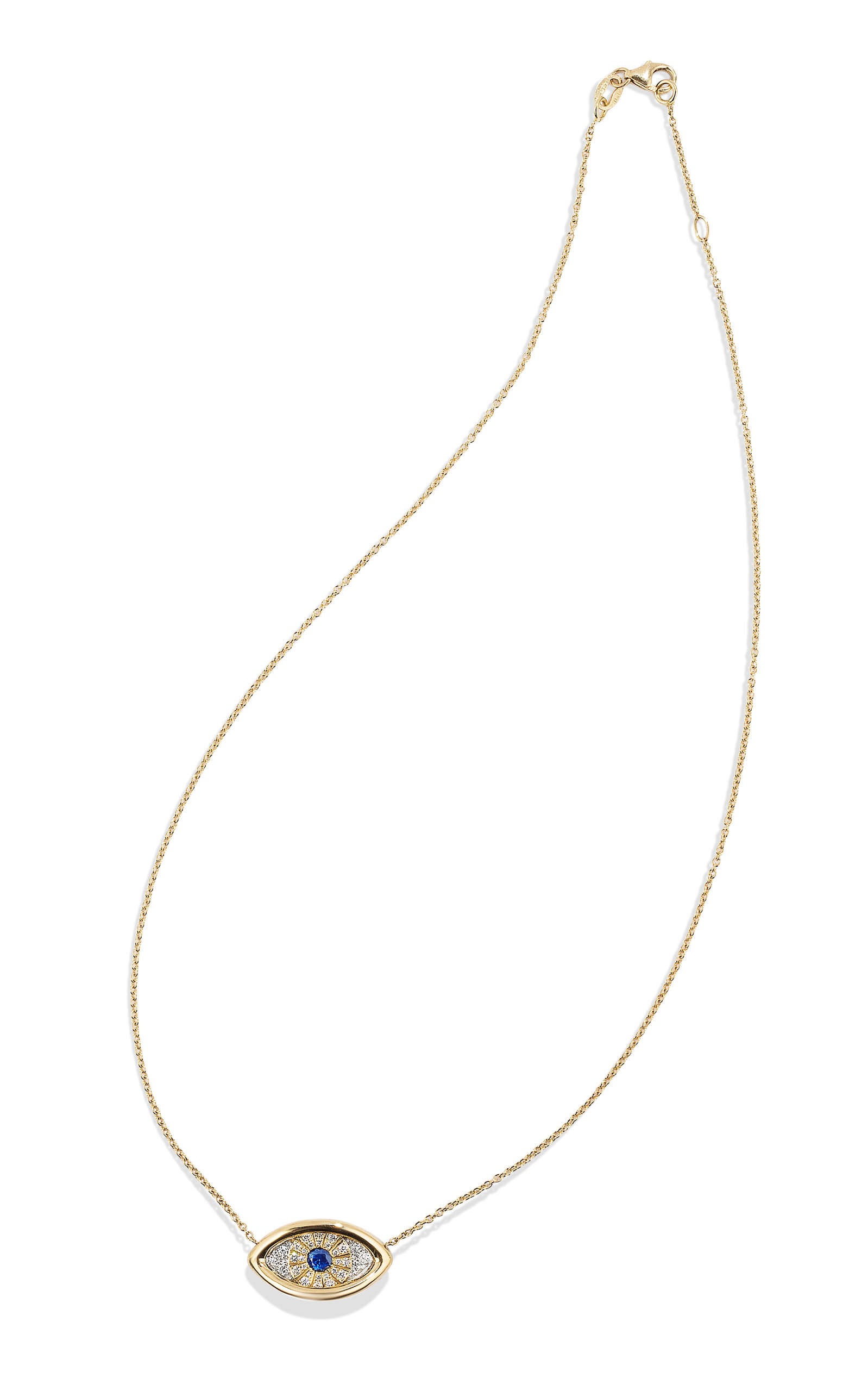 Occhio 18K Yellow Gold Diamond; Sapphire Necklace